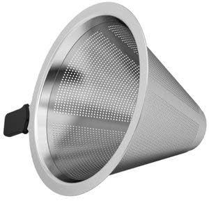 Coffee Gator Pour Over Coffee Maker Portable - 10.5oz High Heat Borosilicate Glass w/Reusable Stainless Steel Filter, Drip Coffee Brewer Pourover Dripper Set Carafe, 300ml Black