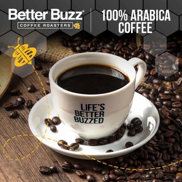 Better Buzz Life Blend (Buzz Life) Whole Bean Coffee Medium Roast, 12 Ounce (Pack of 1), Small Batch Roasted Arabica Coffee Beans, Dark Chocolate Notes