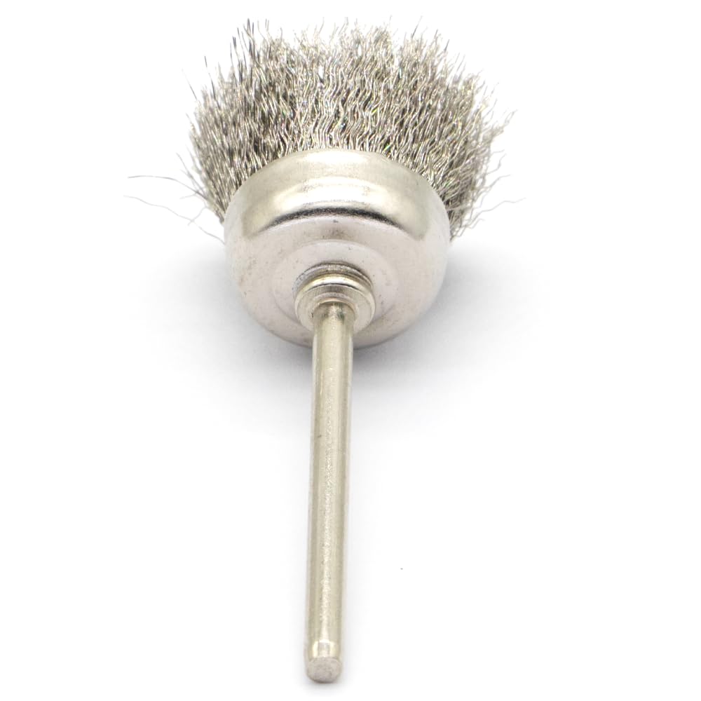 20PCS Wire Brushes - Metal Rust Removal, Polishing, Cleaning - 25mm Diameter, 3mm Shaft - Removes Burrs, Dust, and Oxide Layer - Handles Rough Surfaces - Designed for Industrial and DIY Enthusiasts