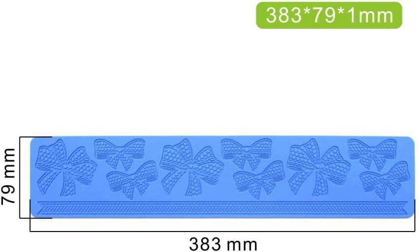 Bow-knot Silicone Fondant Embossing Mat Sugarcraft Bow-knot Lace Pattern Cake Mats Fondant Pastry Embossing Mat Fondant Cake Decorating Mold Sugar Lace Pad Baking Tools