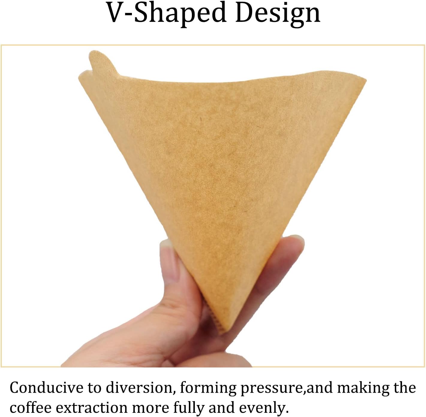 Cone Coffee Filters Size 01, 100 Count Unbleached 1-2 Cups Disposable V01 Coffee Paper Filters, Compatible with Cone Shaped Pour Over Coffee Filter and Drip Coffee Maker