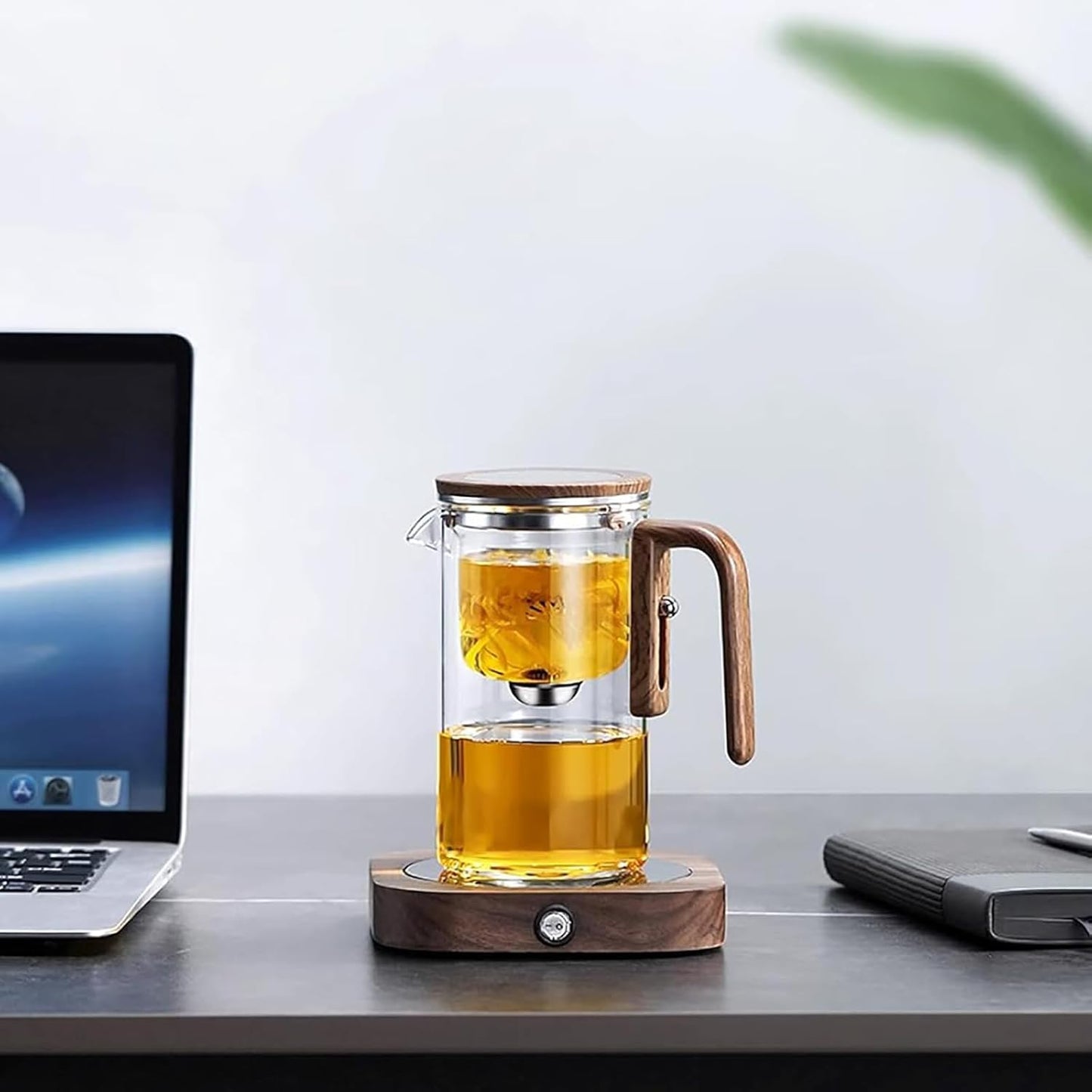 Tea Pot, New Magic Tea Pot with Strainer, Water Separation Glass Teapot with Infuser (800ml/27.1oz)