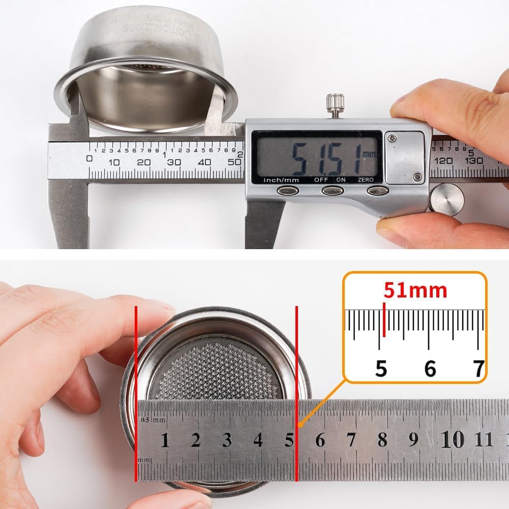 watchget 51mm Espresso Paper Filters - 100 Pcs Replacement Unbleached Coffee Filter Papers for Espresso Machines, 51mm Portafilter Baskets, and Coffee Maker Tools