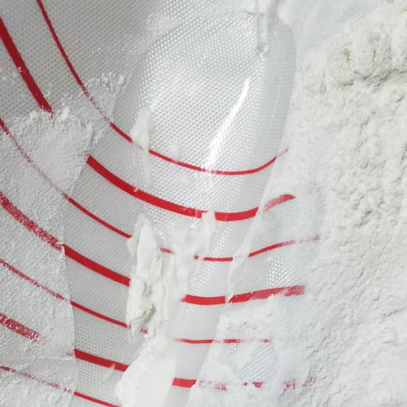 Yansumi Silicone Pastry Mat Extra Large Non-Slip Mat for Rolling Dough Pie Crust and Baking Non-Stick with Measurements (Red, 32x24)