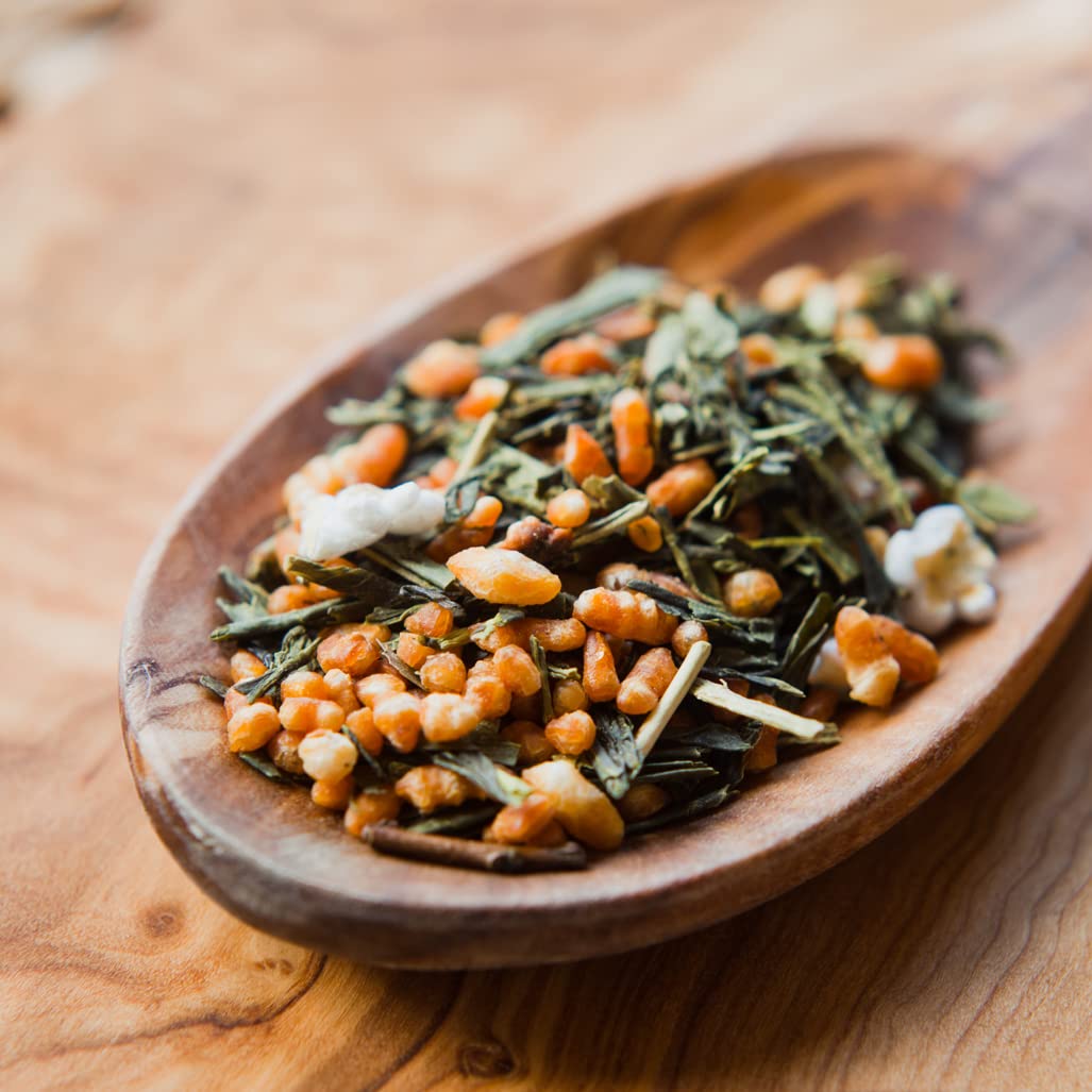 Grace Farms Organic GENMAICHA Green Tea (16 pyramid sachets) | Japanese Sencha and Toasted Rice | Smooth and Nutty | Organic and Kosher Certified | Gives Back 100% of Profits