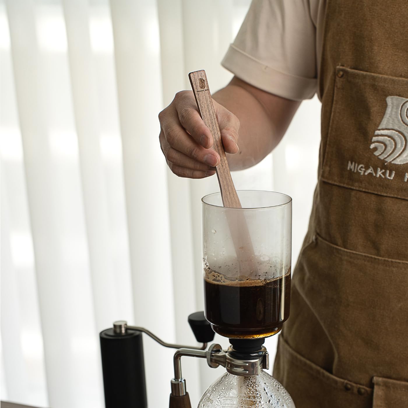 Black Walnut Wood Coffee Blender Sticks 10-inch for Aeropress, French Press, Syphon Coffee Brewer, Wood Pressing Sticks for Coffee Enthusiasts(2pcs)