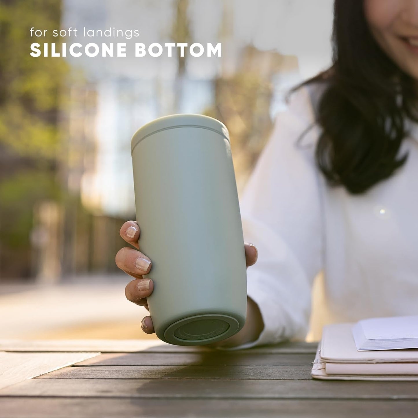 Simple Modern Travel Coffee Mug Tumbler with 360° Lid | Ceramic-Lined Insulated Stainless Steel Cold Brew Iced Coffee Cup Thermos | Gifts for Women Men Her Him | Voyager Signature | 16oz | Forest