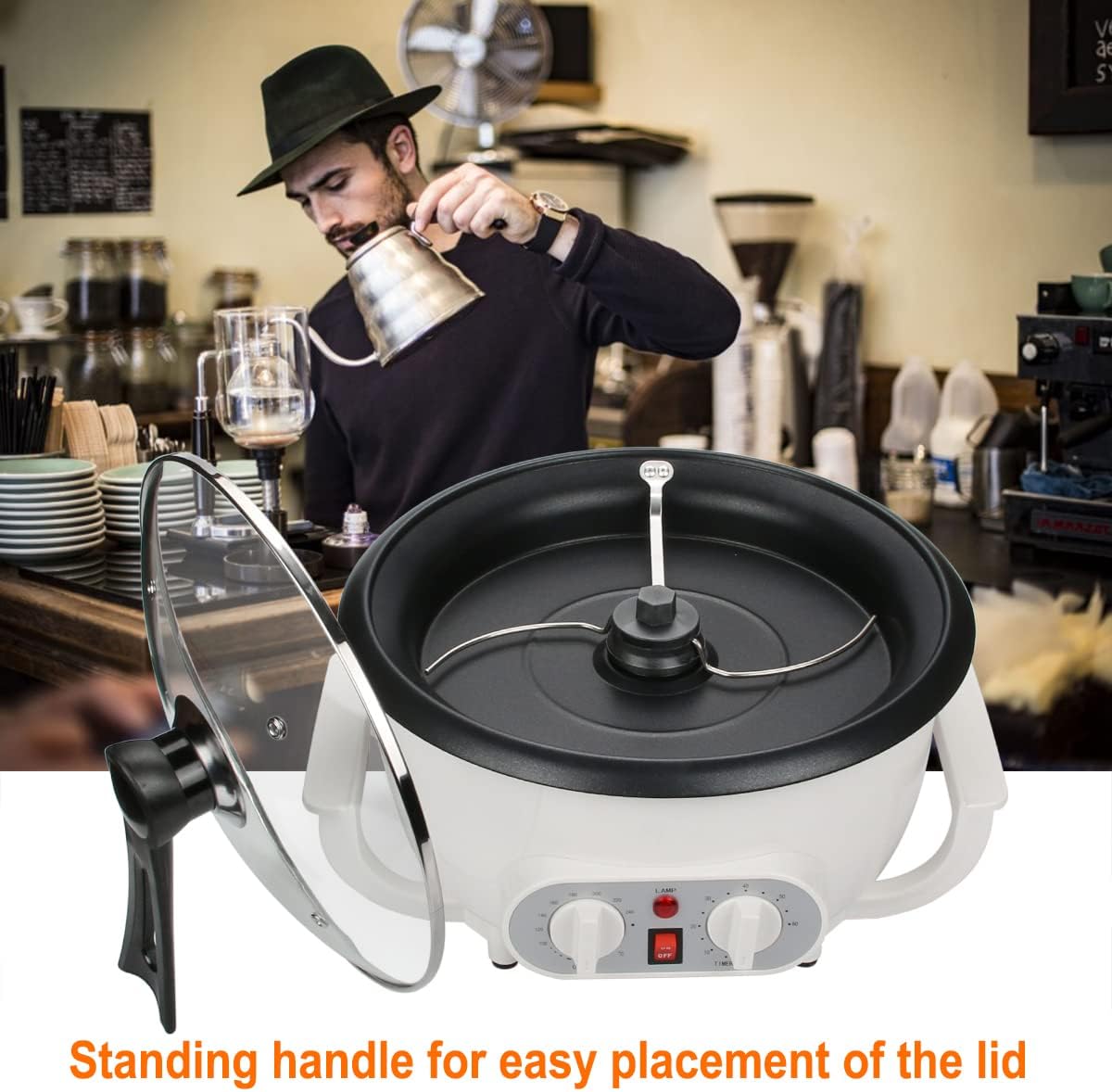 Coffee Bean Roaster Machine for Home Use, Coffee Roaster Machine with Timing, 110V 1200W
