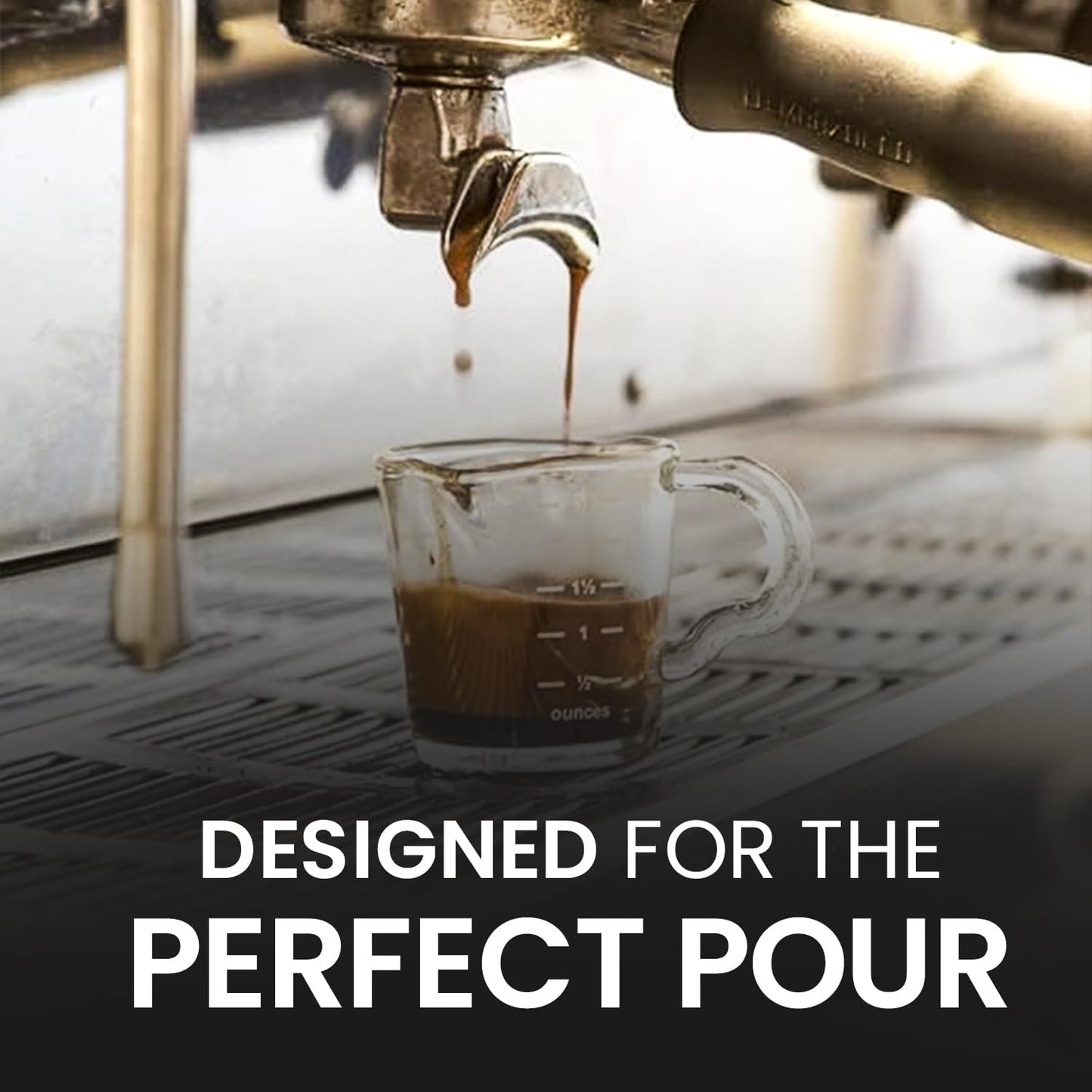 Rattleware 3 oz Espresso Shot Glass Pitcher – Double Spouted Genuine Barista Measuring Cup with Graduations in ml & oz – High-Volume, Commercial-Grade for Swift Espresso Pouring & Precision