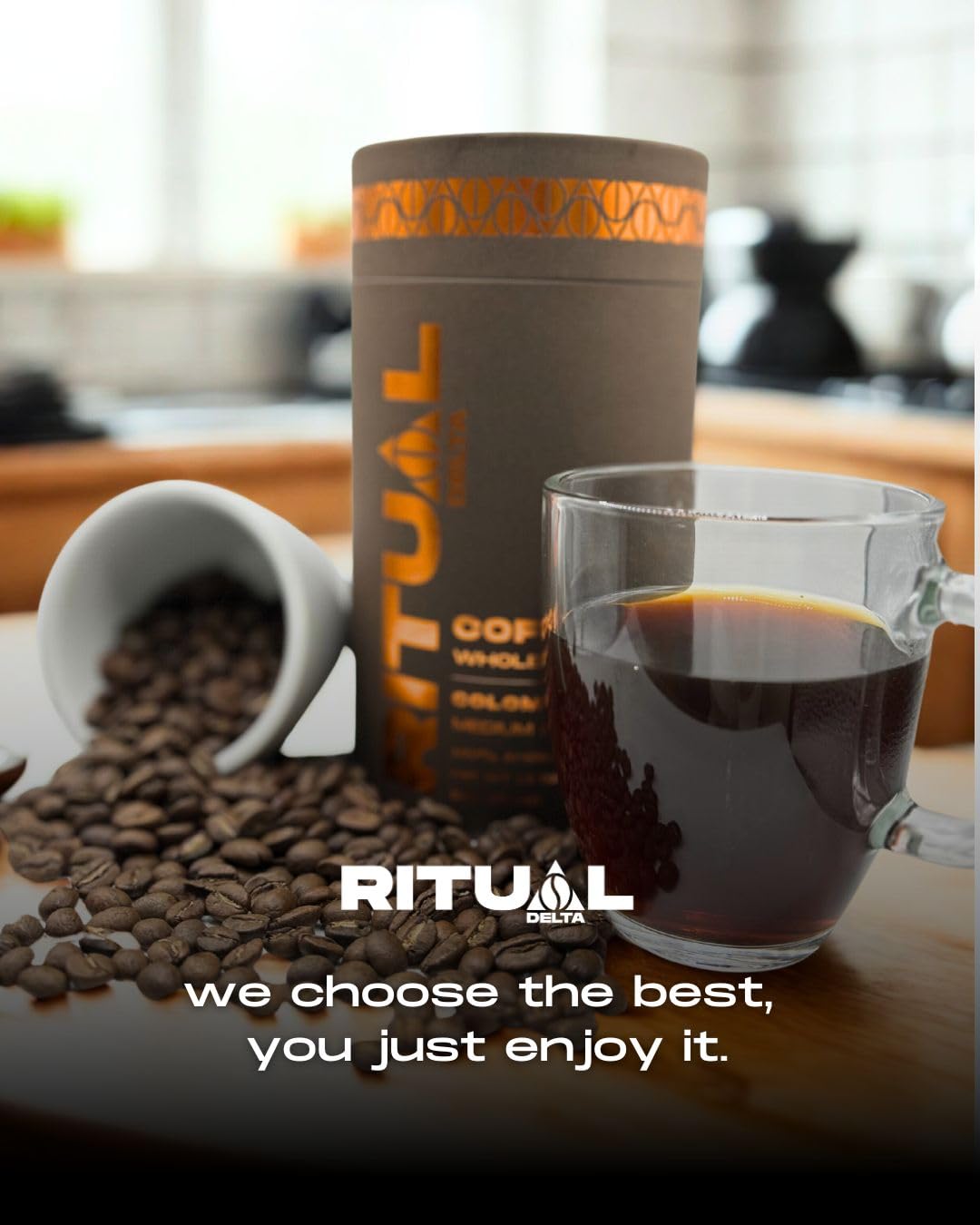 100% Arabica Whole Bean Coffee - Colombia Supremo - Single Origin, Medium Roast, Freshly Roasted Gourmet Coffee, Smooth & Balanced Flavor - 12 oz Bag