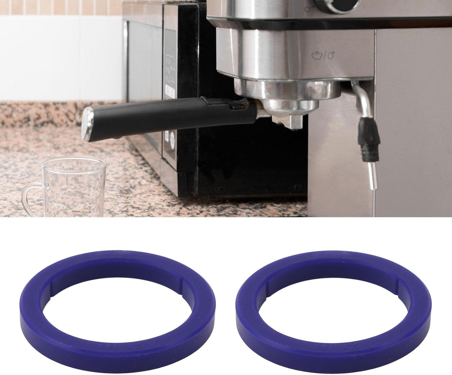 E61 Group Head Gasket 8.5mm, Silicone Seal Ring Replacement Universal E61 Group Gasket Kit