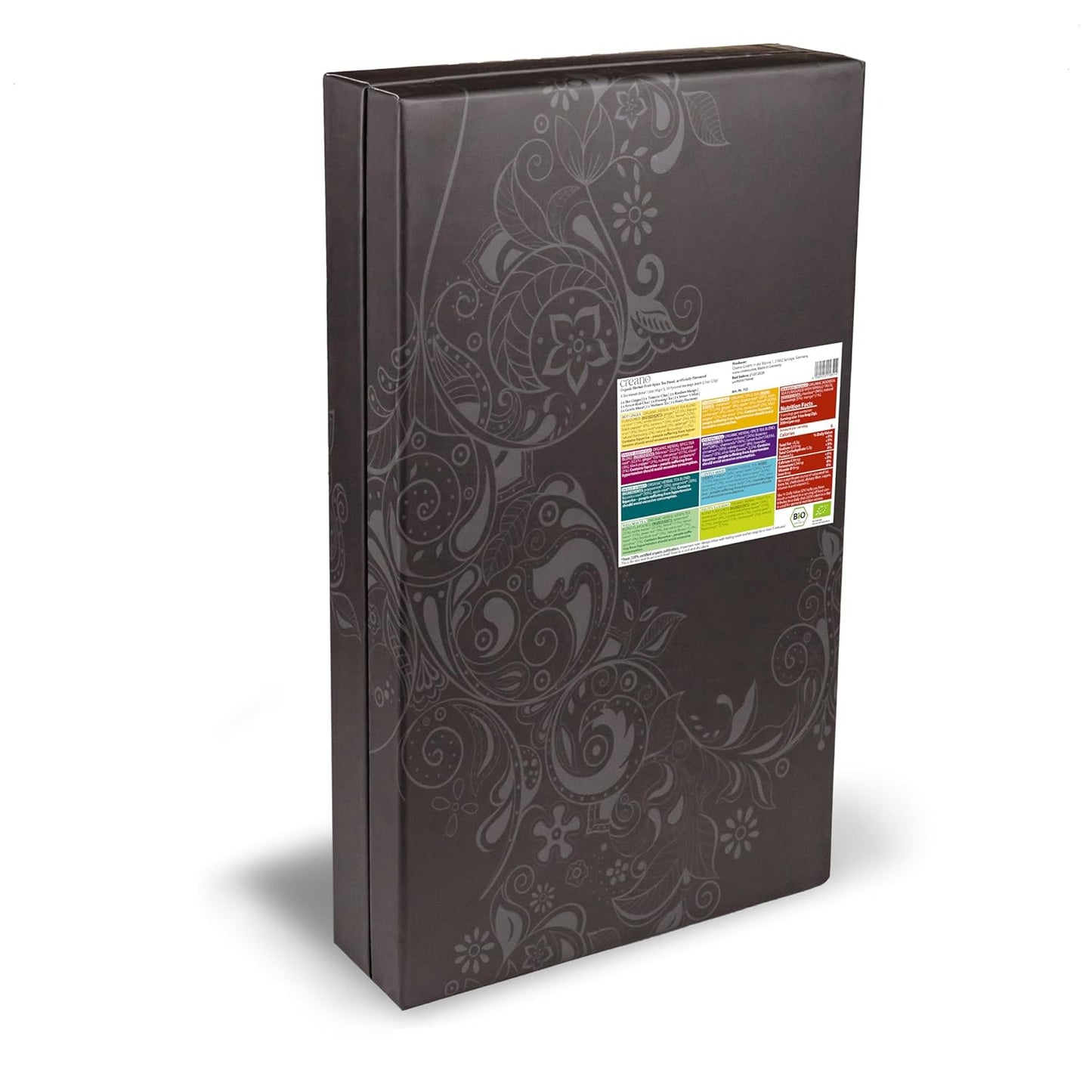 Creano Organic Herbal Tea Gift Set "Organic Herbal Tea" – 18 Pyramid Tea Bags in 9 Different Varieties – 30 g*