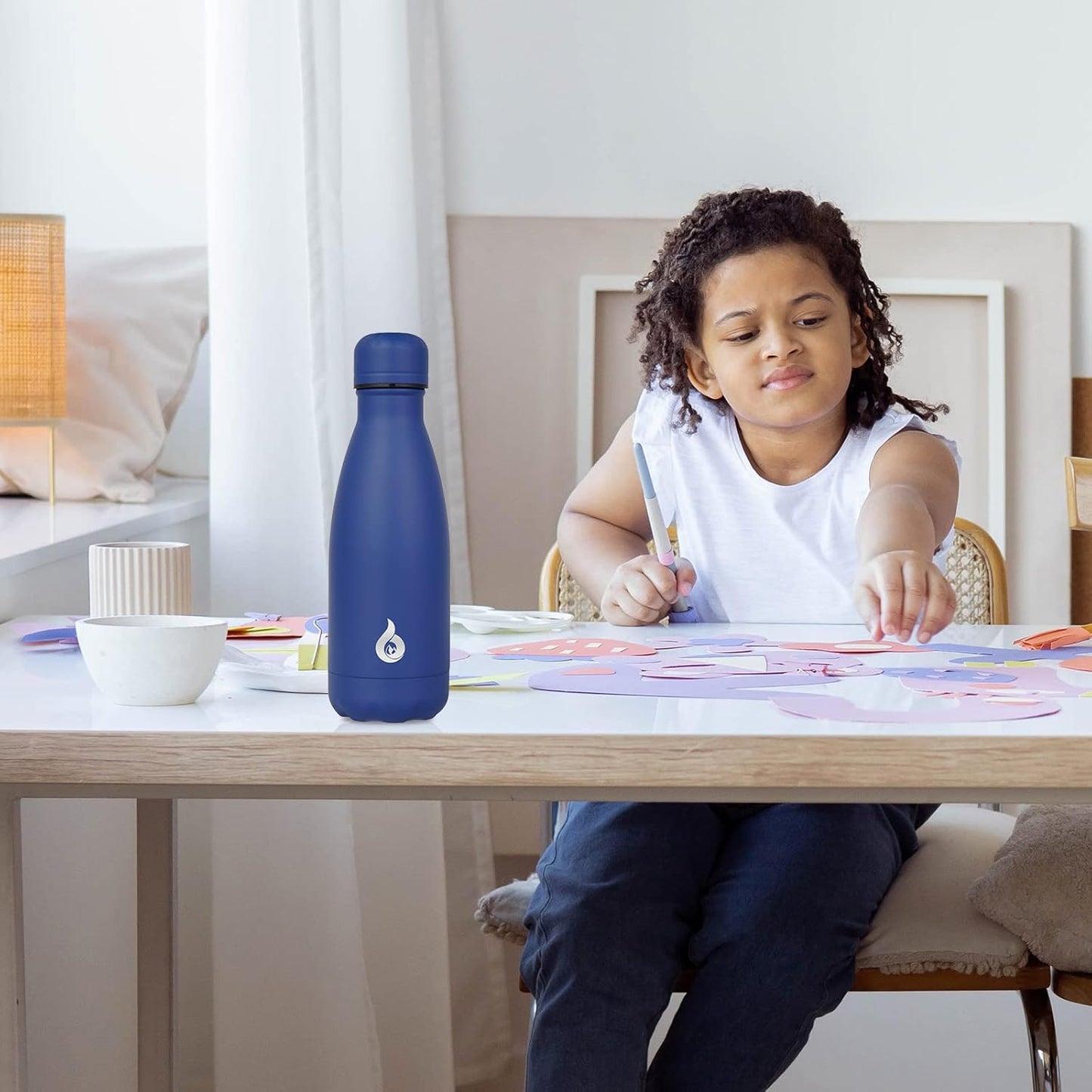 BJPKPK Insulated Water Bottle 12oz Stainless Steel Water Bottles For Travel Keep Cold And Hot,Turquoise