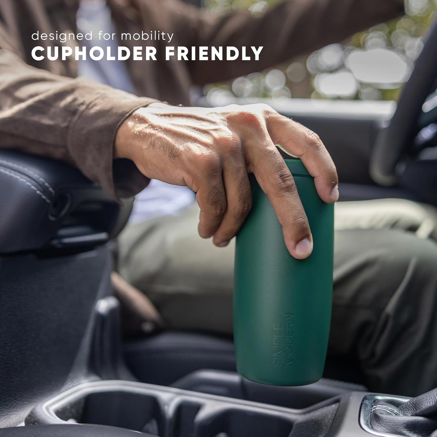 Simple Modern Voyager Signature | 16oz Travel Coffee Mug Tumbler with 360° Lid | Gifts for Women Men | Ceramic-Lined Insulated Stainless Steel Cold Brew Iced Coffee Cup | Velvet Pink Gingham