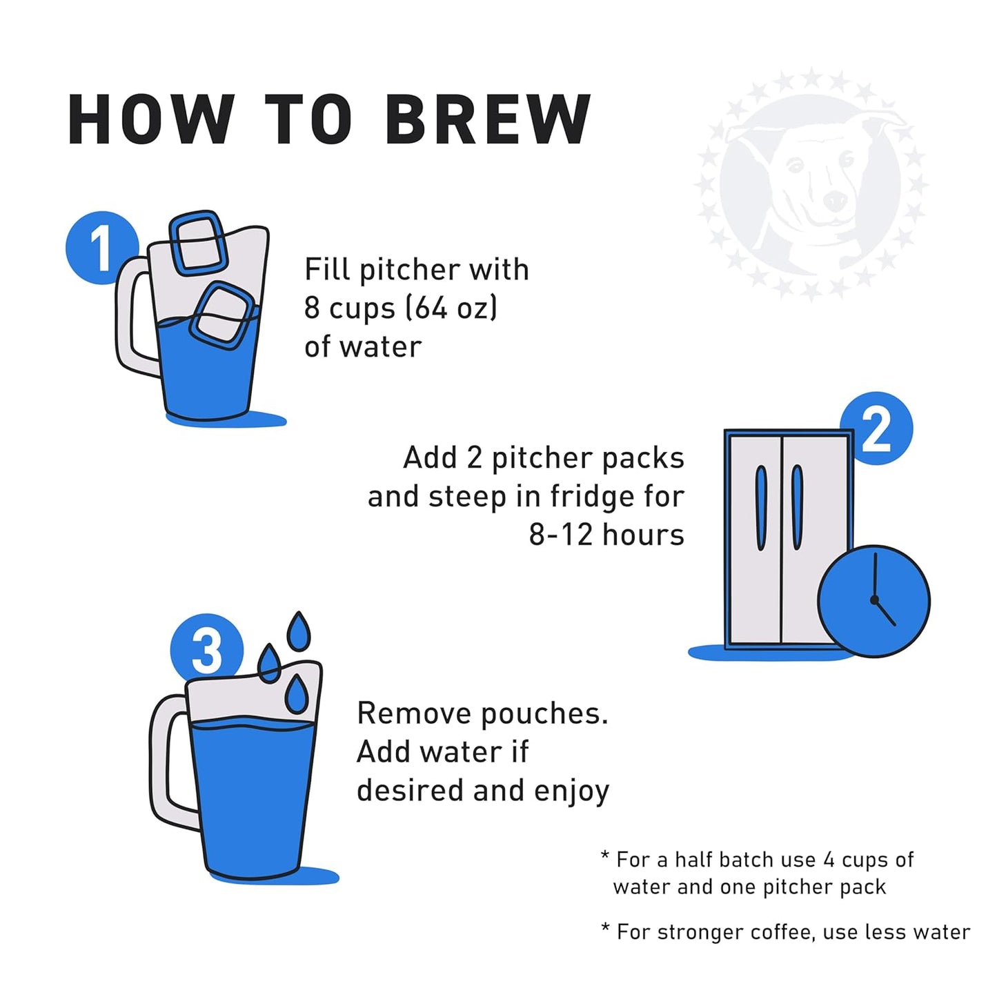 STELLA BLUE Fresh Cold Brew Coffee | Electric Avenue Blend | 100% Arabica Dark Roast | Bold Toffee and Dark Chocolate with Smoky Notes | 6 Brew Packets for Cold Brew | Makes 24 Smooth Bold Cups