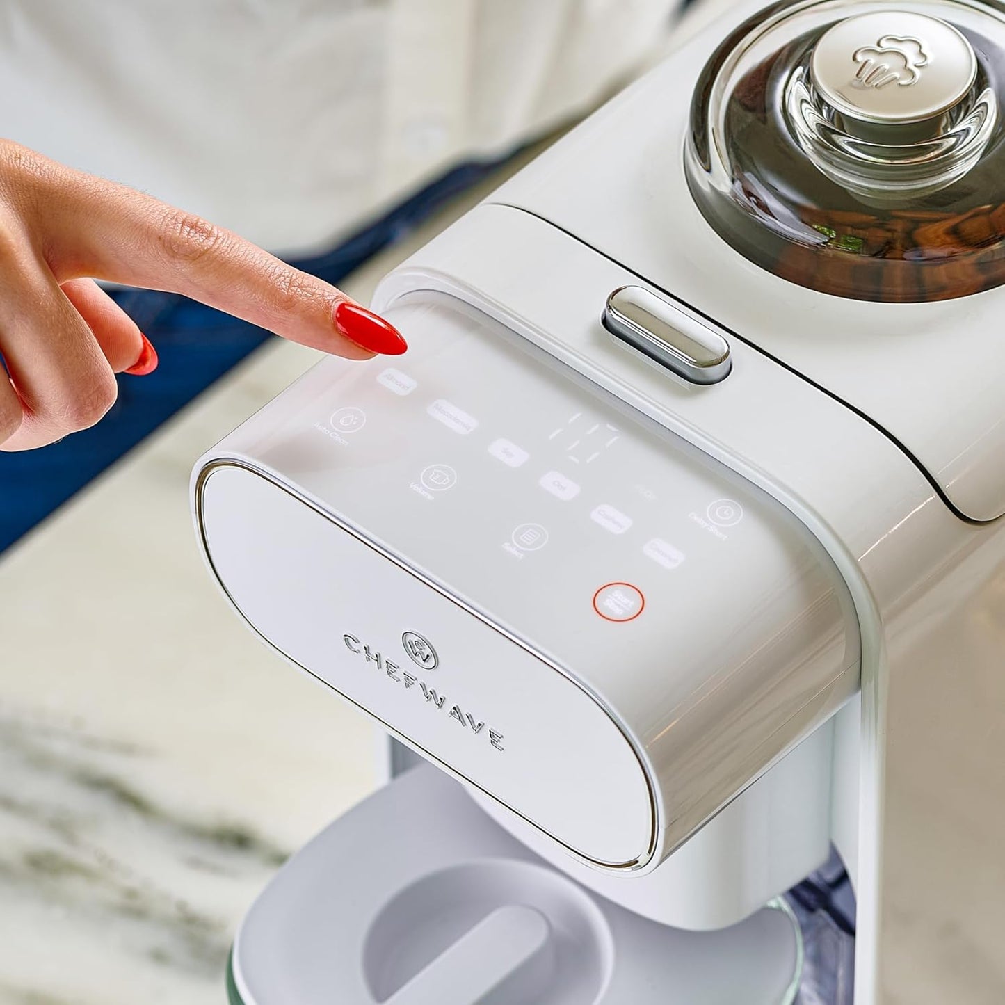 ChefWave Milkmade Non-Dairy Milk Maker – 6-in-1 Vegan Plant-Based Milk Machine with Auto Clean, Delay Start & Glass Pitcher – Almond, Oat, Soy, Cashew, Coconut, Macadamia Milk Maker & Nut Platter