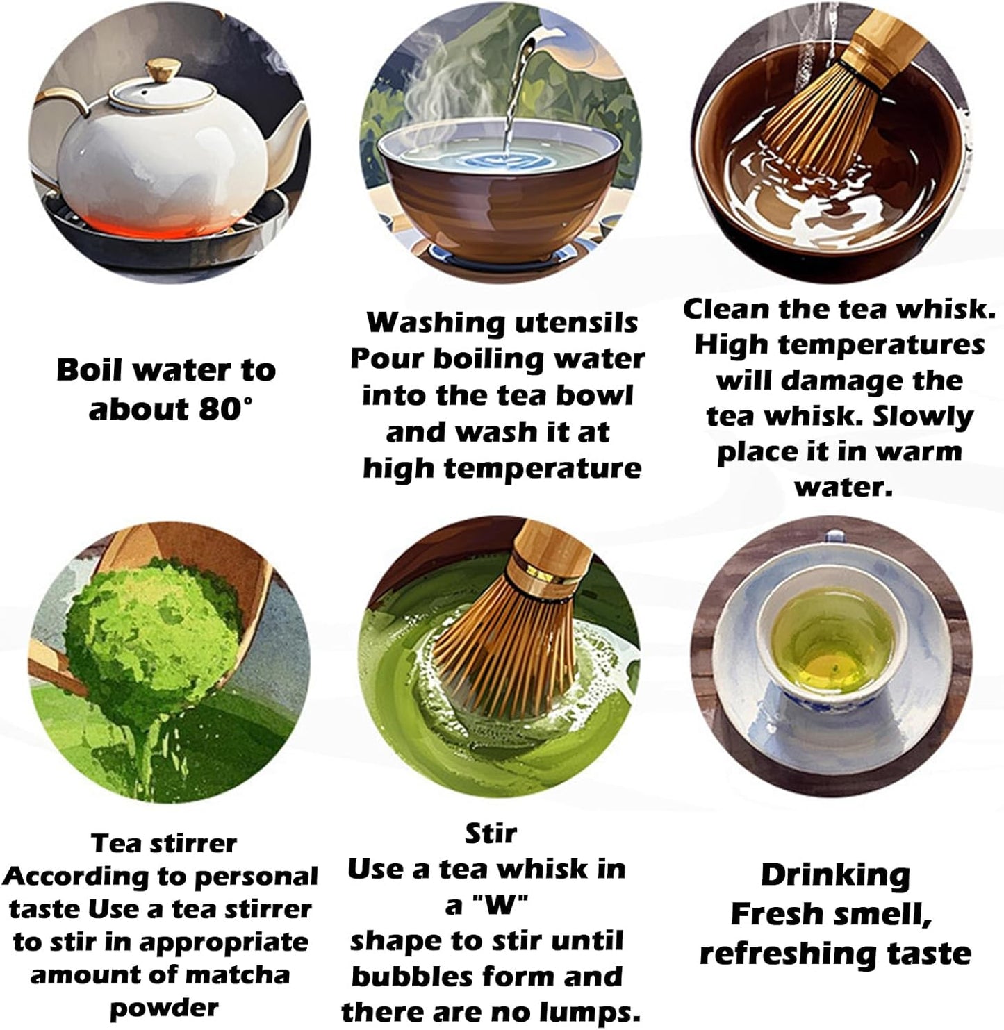 Matcha Whisk Set Pink, Ceramic Matcha Set Includes Matcha Bowl, Bamboo Whisk, Whisk Holder, Scoop, Rest, Sifter and Tea Towel โ Complete 7 PCS Matcha Kit for Matcha Lovers Gift