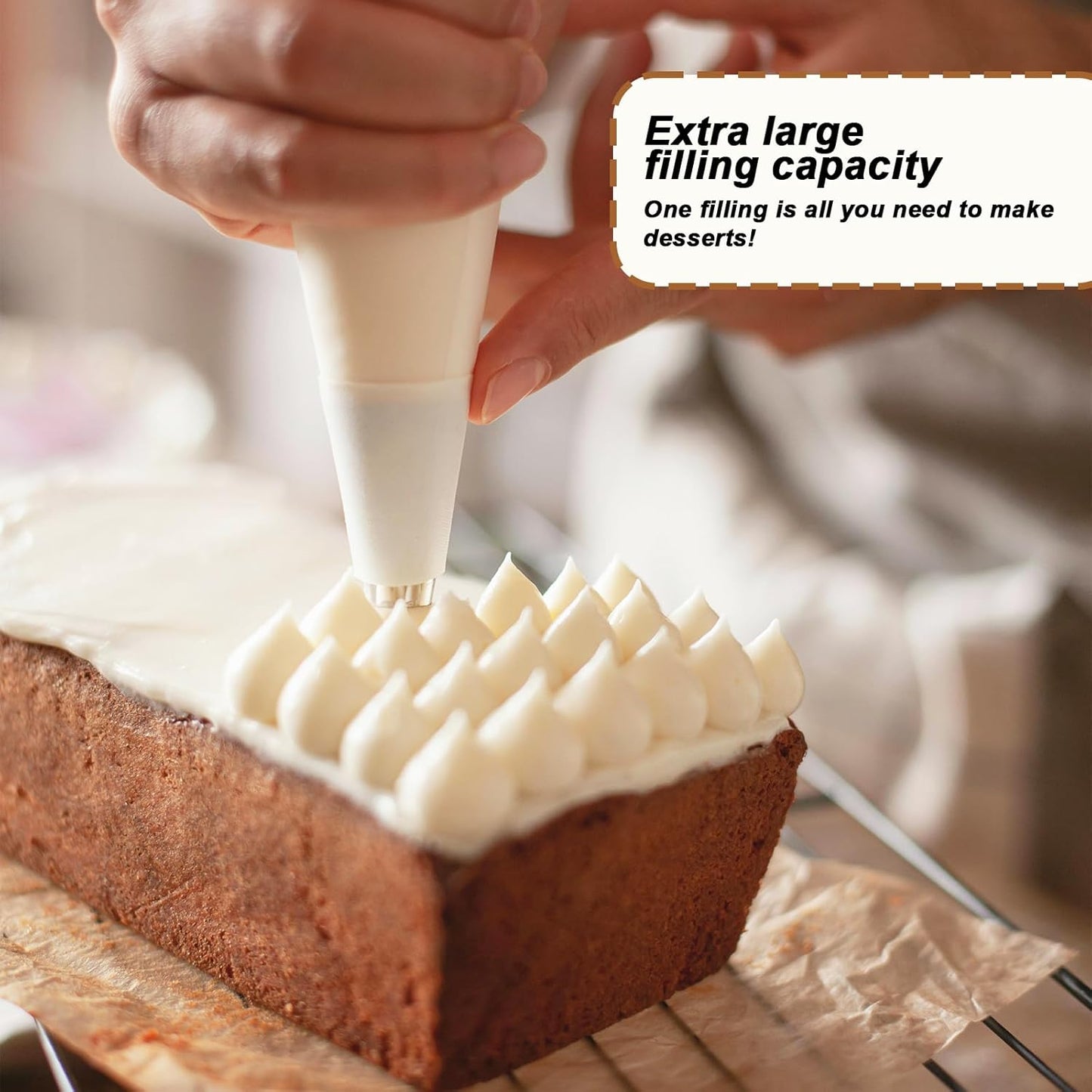 24 Inch Extra Large Piping Bags Disposable 100 Pack Clear Thickened Pastry Bags Icing Bags Frosting Piping Bags Cake Decorating Bags for Dessert, Pastry, Cookies, Cupcake Decorating