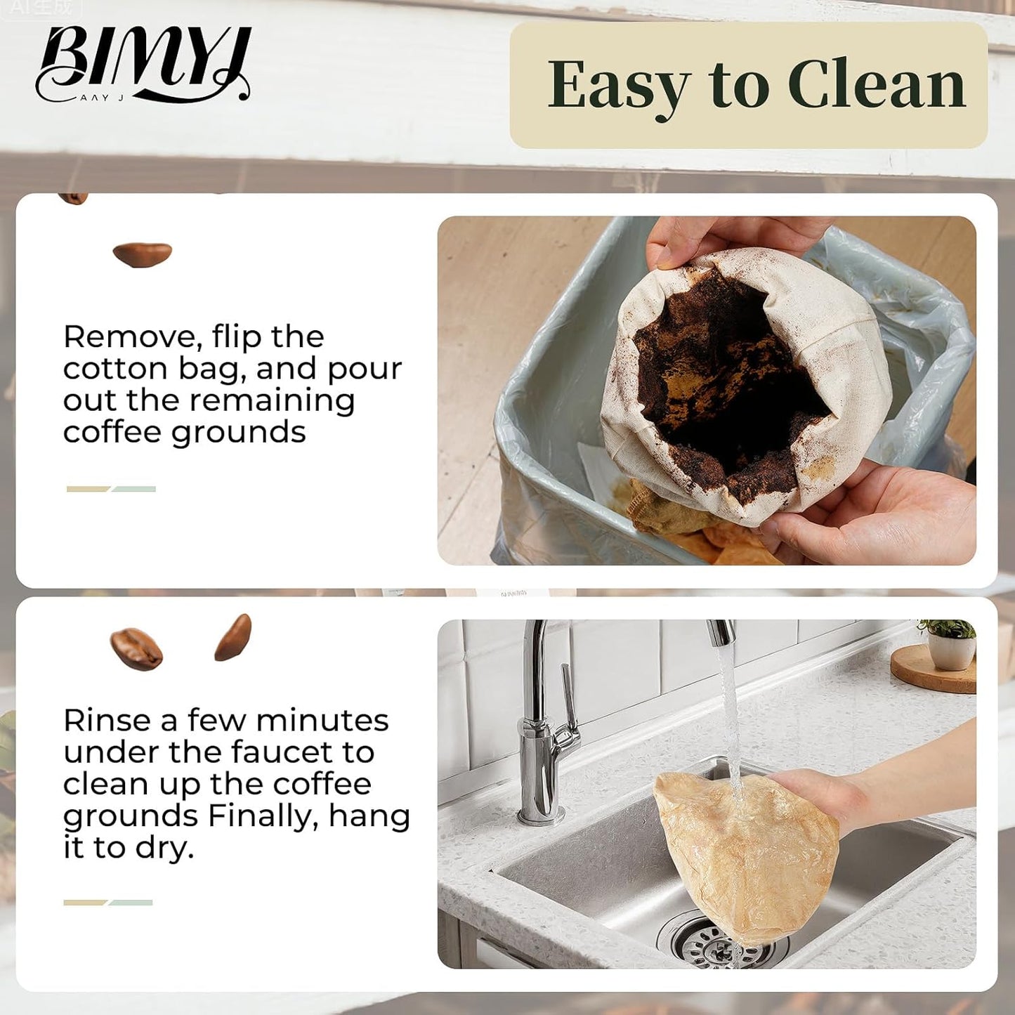 Reusable Cold Brew Bags & Cold Brew Coffee Bags Reusable - for Toddy Systems | 100% Natural Organic Cotton Cold Brew Filter Bags 2-Pack + 2 Bonus 304 Silver Spoons