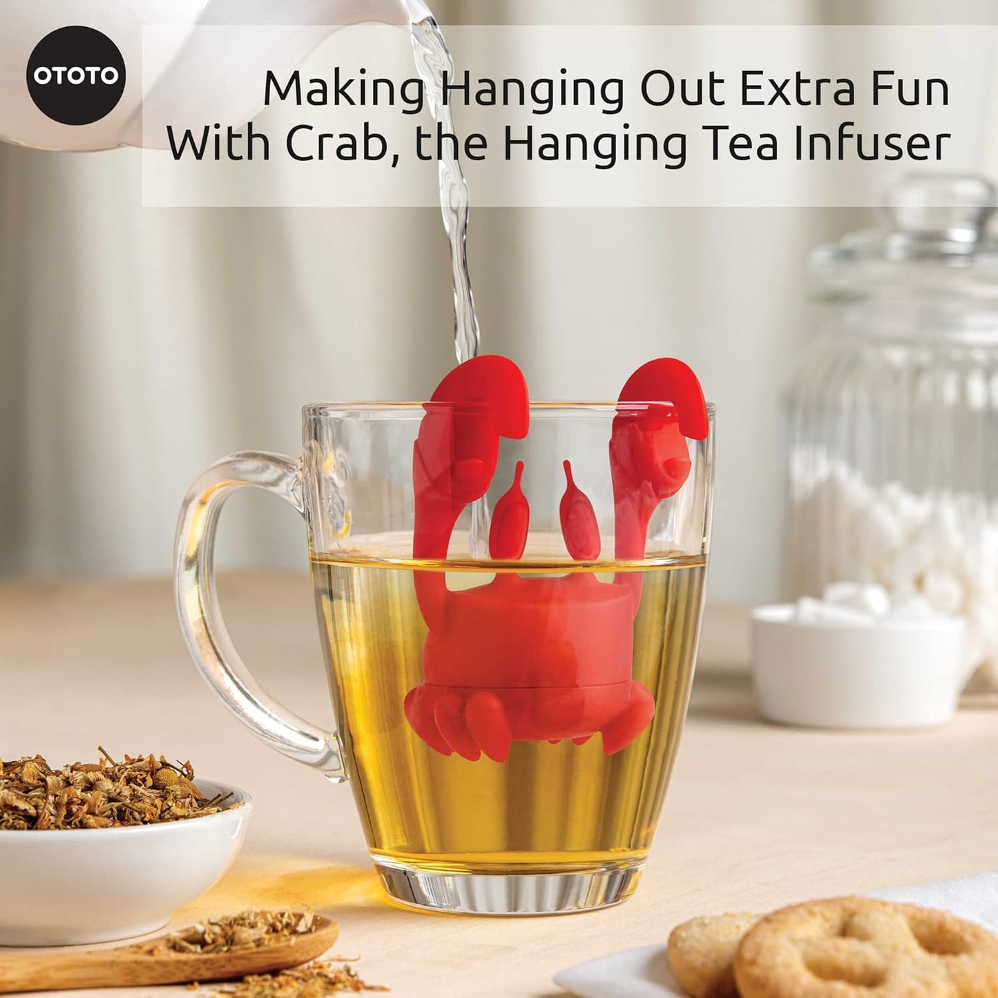NEW!!! Crab Tea Infuser by OTOTO - Cute Tea Infuser, Tea Accessories For Tea Lovers, Kitchen Accessories, Funny Gifts, Tea Infusers Loose Tea, Leaf Tea Steeper, Tea Diffuser 1 Size