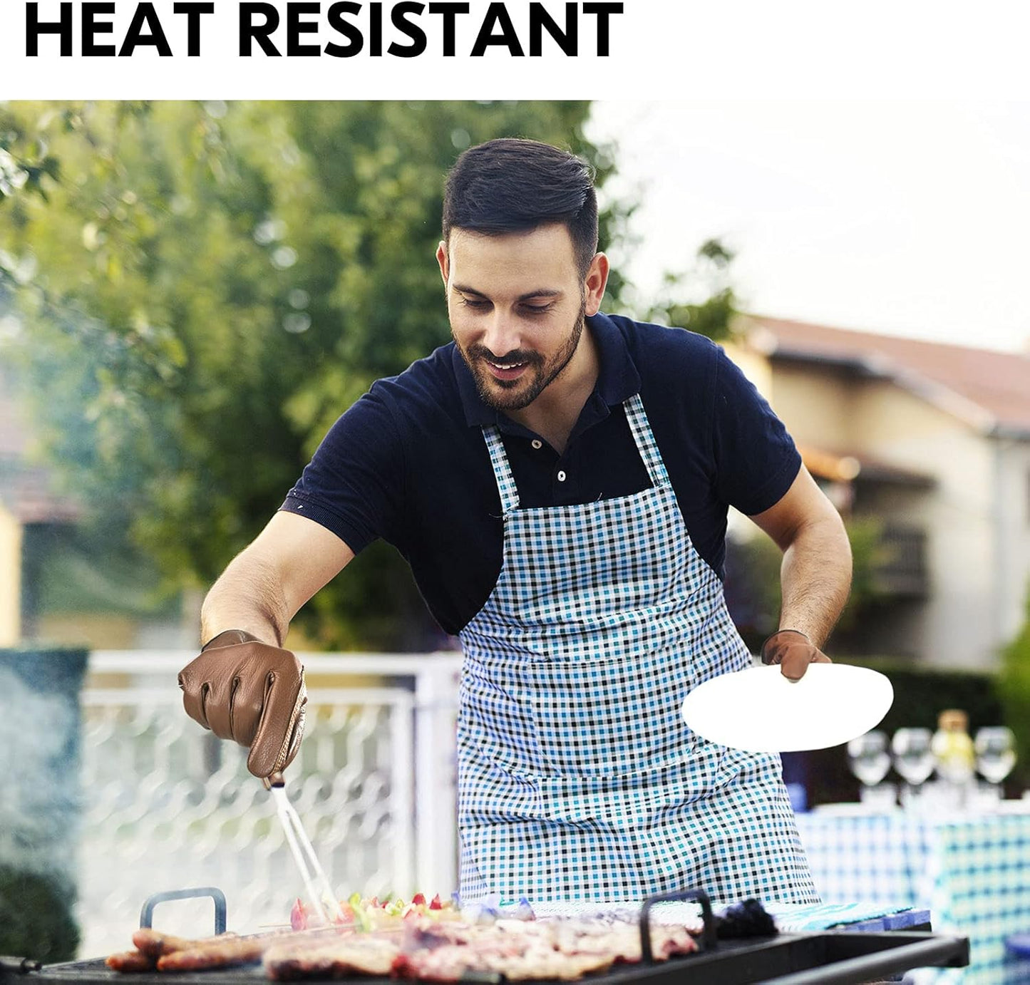 Vgo... 1-Pair Unlined Safety Cow Grain Leather Work Gloves Men, Rigger Gloves, Builder Gloves, Water Resistant, Palm Patched (Size XL, Brown, CA9597WP)