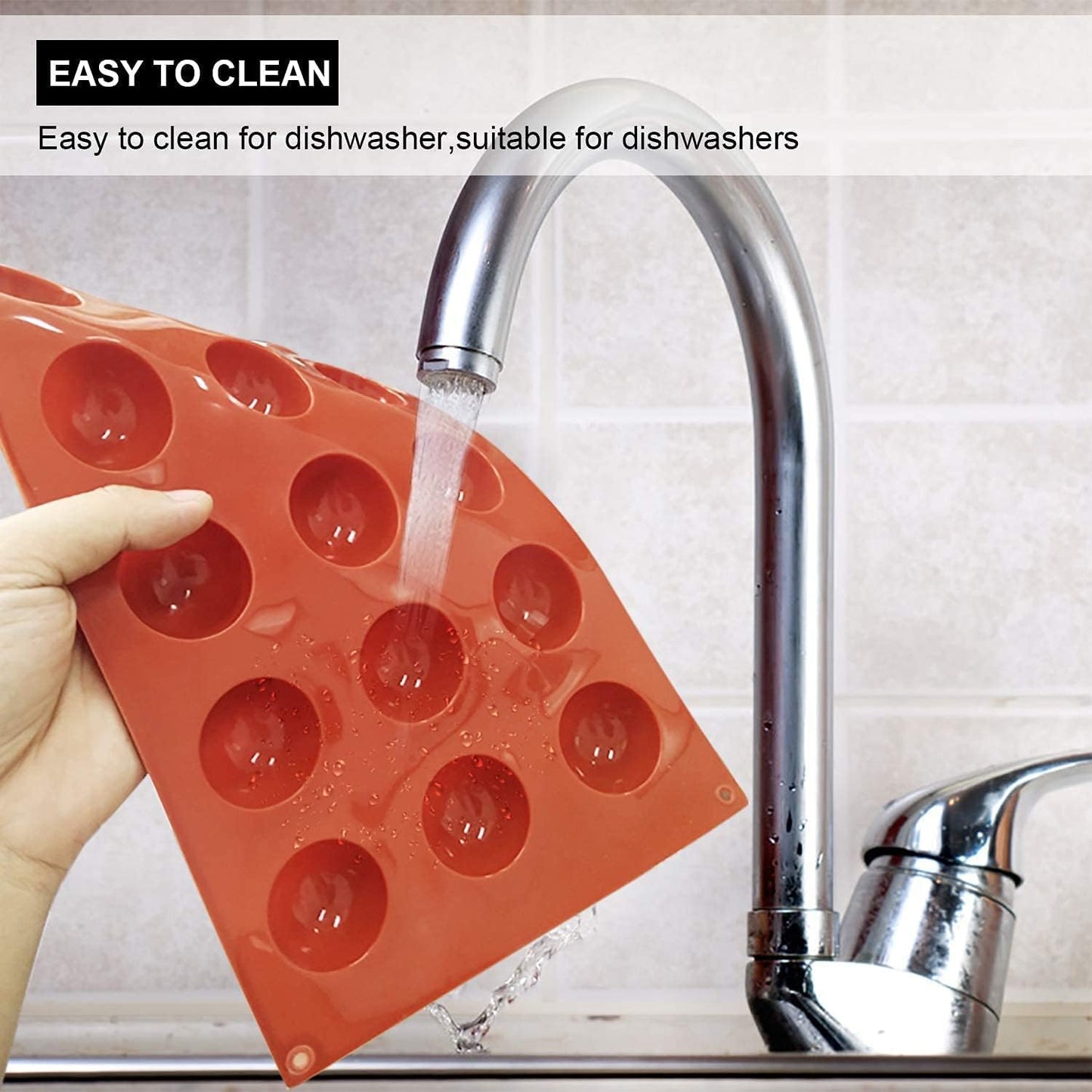 Semi Sphere Silicone Mold, Silicone Chocolate Molds,3 Packs Baking Molds for Making Chocolate, Cake, Jelly, Dome Mousse (6 Cups, 15 Cups and 24 Cups)