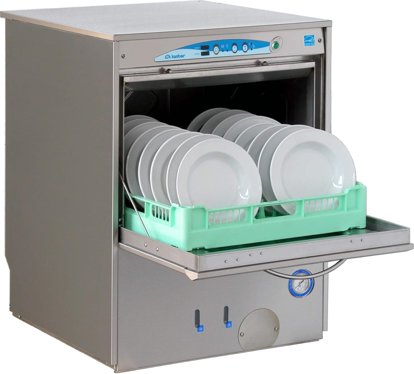 Eurodib F92EKDPS Lamber High-Temp Rack Undercounter Dishwasher, 30 Racks/hr, Stainless Steel, 208-240v