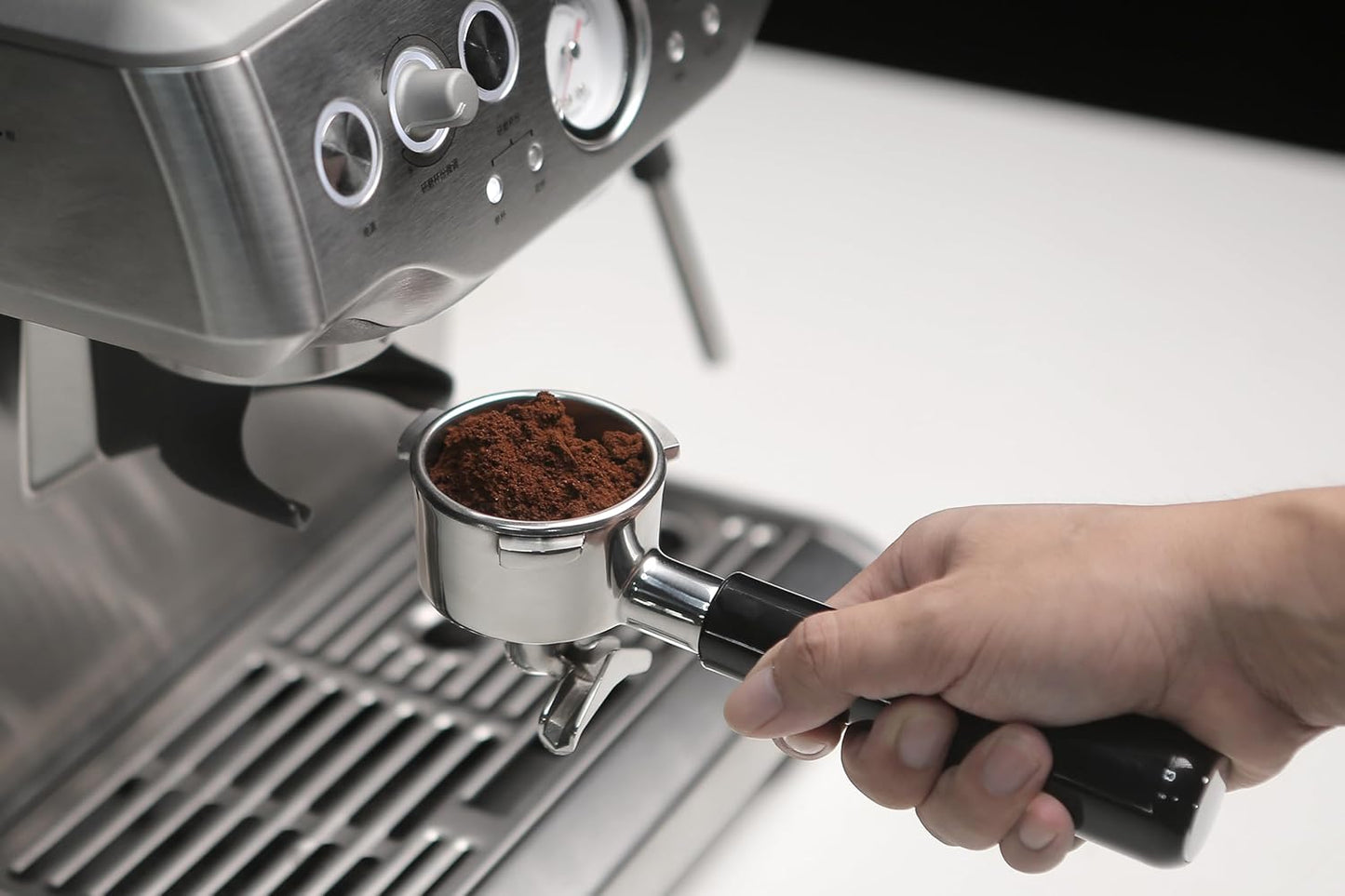 Espresso Portafilter 54mm Double Spout Compatible with Breville Bambino Plus (BES500) Infuser (BES840XL) 54mm Breville Barista Series-ABS Handle - Stainless Steel Filter Basked Included