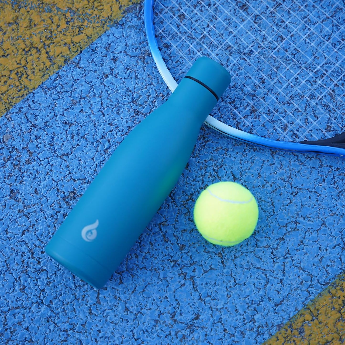 BJPKPK Insulated Water Bottle 17oz Stainless Steel Water Bottles Dishwasher Safe Metal Thermos Keep Cold and Hot,Sky Blue