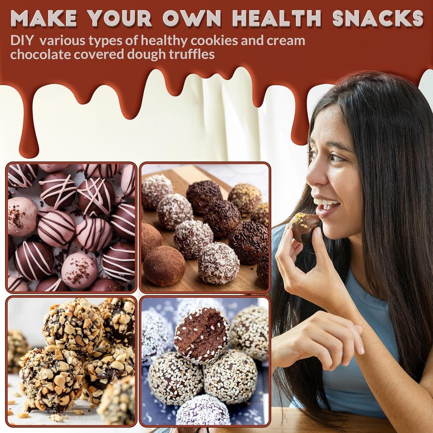 HKNMTT Silicone Semi-Sphere Molds 15 Cavities 2-Pack 1.5" for Chocolate Truffles Jelly Fat Bombs Gelatina, Small Baking Round Half Sphere Candy Moulds, Homemade Freeze Food Grade BPA Free Oven Safe