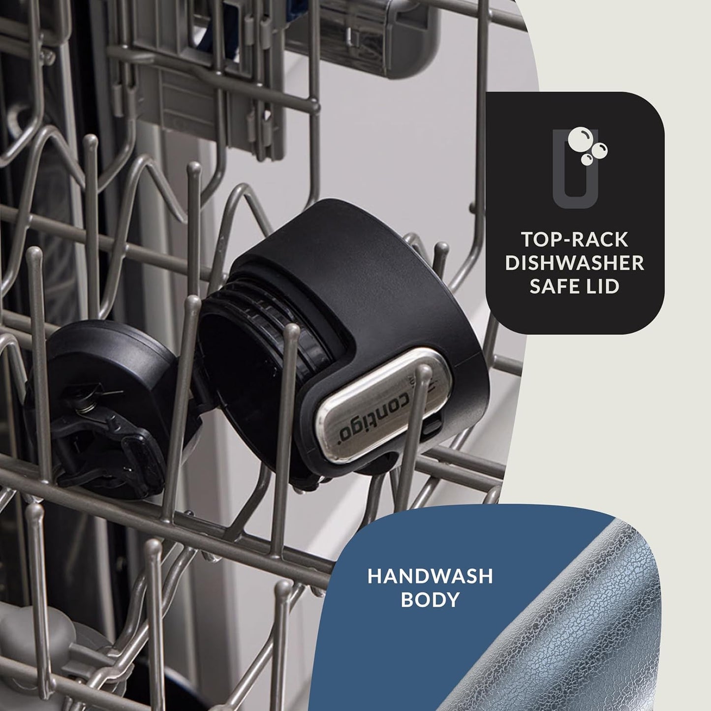 Contigo® AUTOSEAL® West Loop Vacuum-Insulated Stainless Steel Travel Mug with Easy-Clean Lid, 20 oz, 2 pack, Crystal Lakeside; Crystal Agave