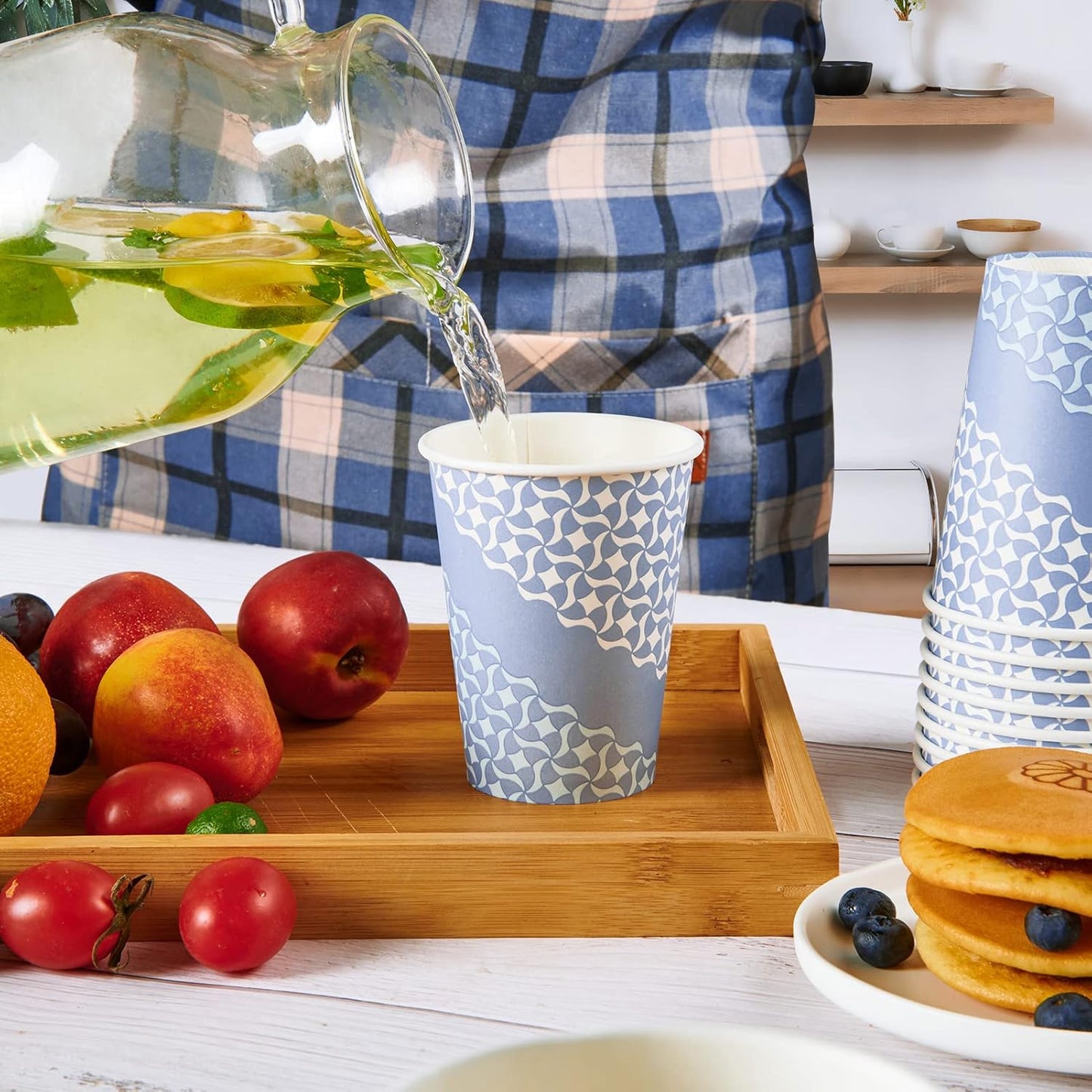 MUCHII Paper Coffee Cups 12 oz, 240 Count Disposable Coffee Paper Cup, Paper Drinking Cups for Hot Beverage