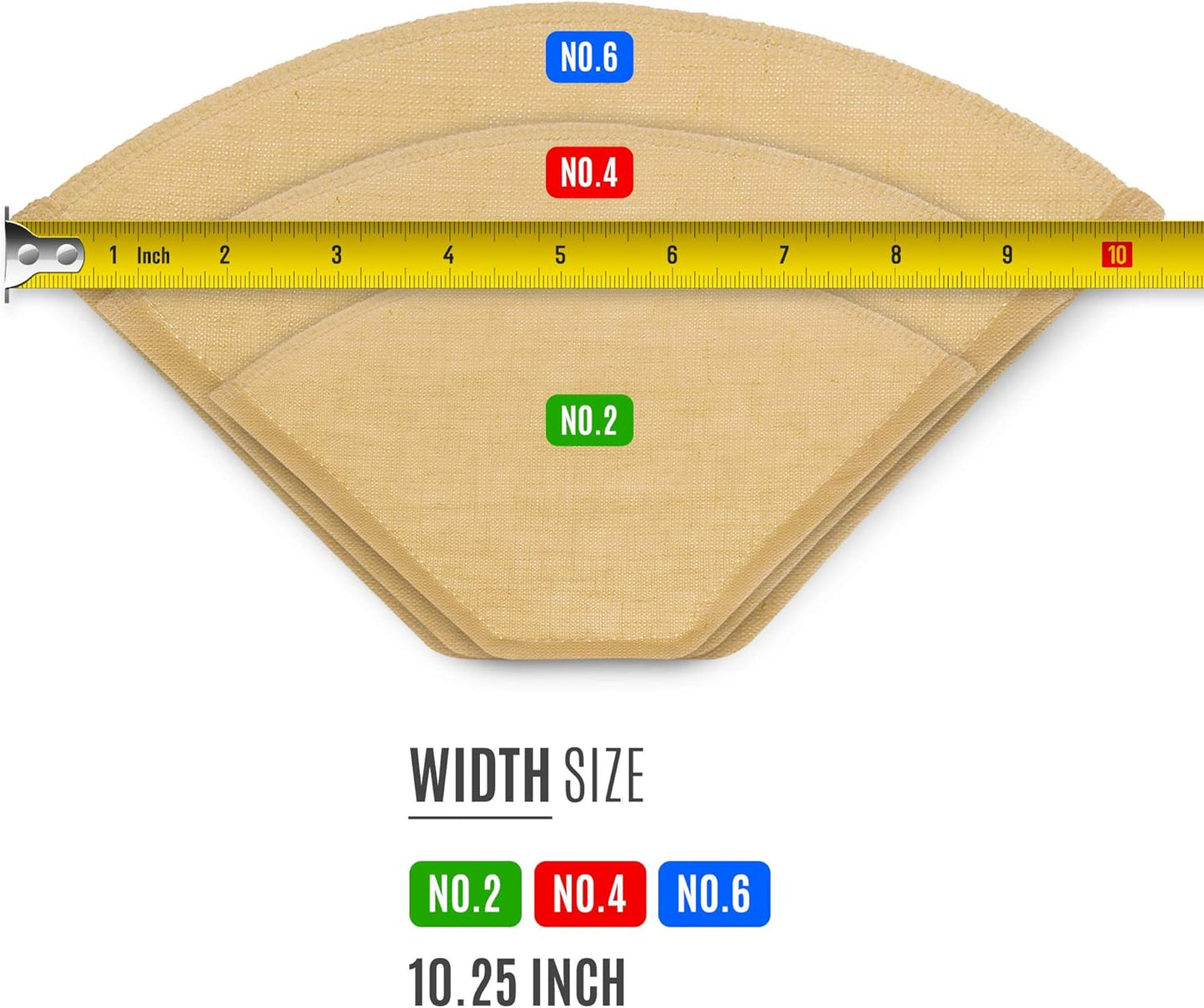 Organic Hemp Reusable Coffee Filter (1, No.4 Flat)