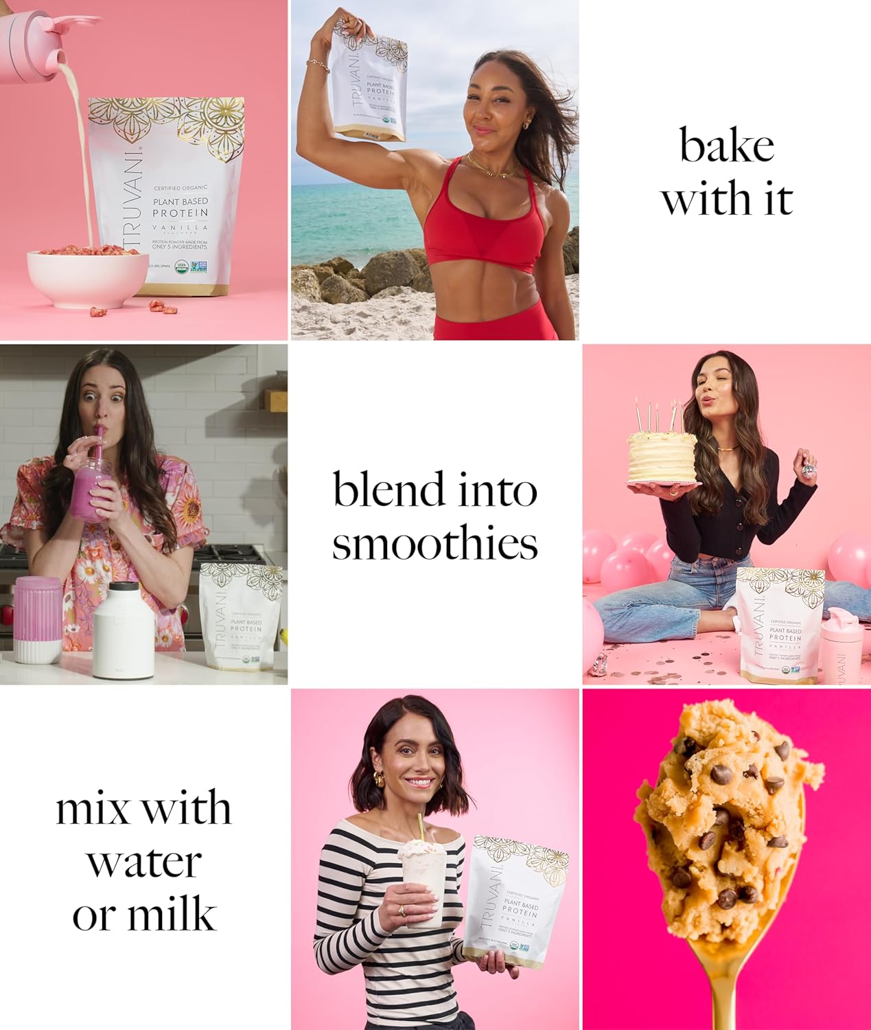 Truvani Vegan Pea Protein Powder | Vanilla | 20g Organic Plant Based Protein | 10 Servings | Keto | Gluten & Dairy Free | Low Carb | No Added Sugar