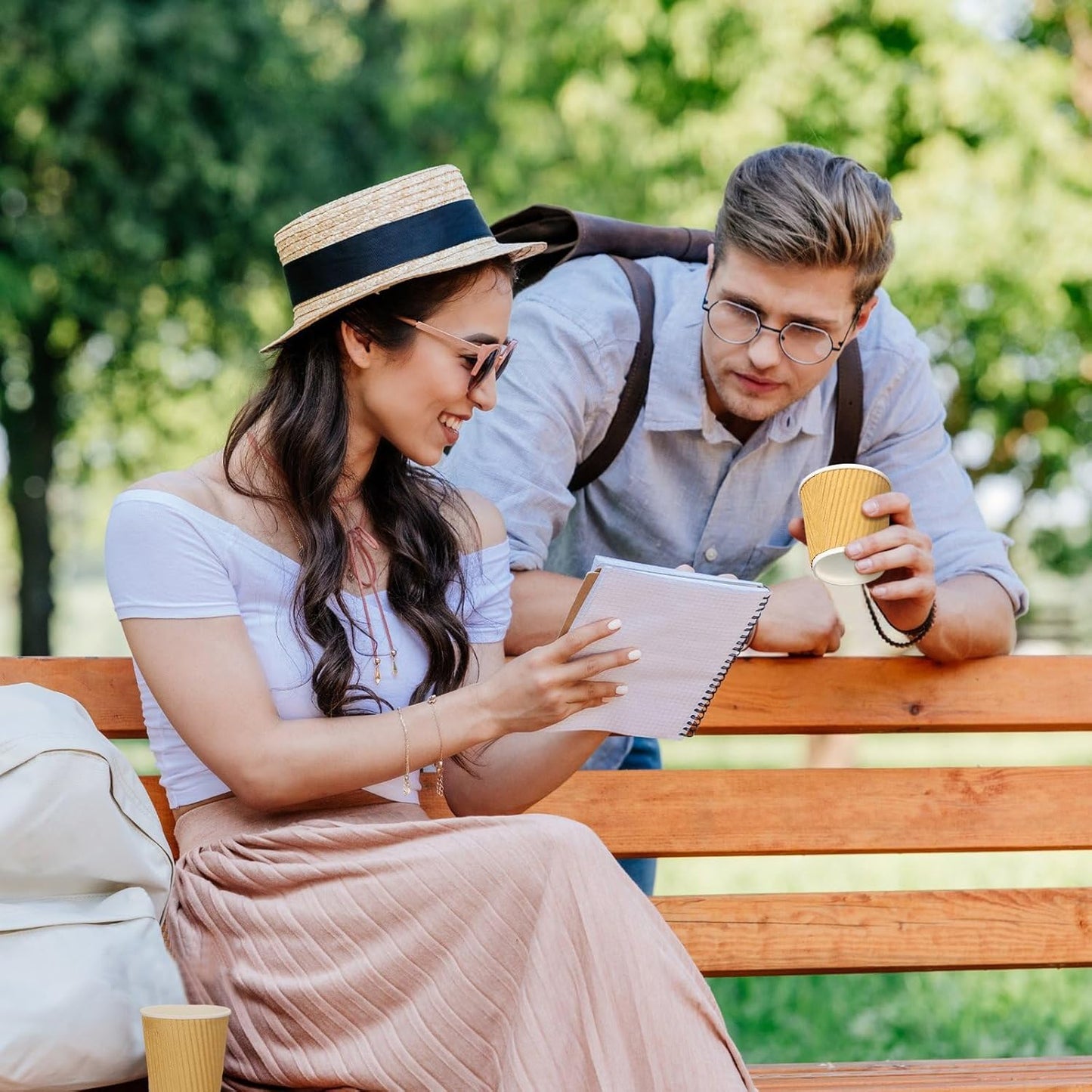 Uiifan 350 Pieces 4 oz Ripple Wall Insulated Coffee Cups Bulk Disposable Espresso Paper Corrugated Travel Coffee Cups for Hot Cold Drink Cappuccino Beverage Tea Party