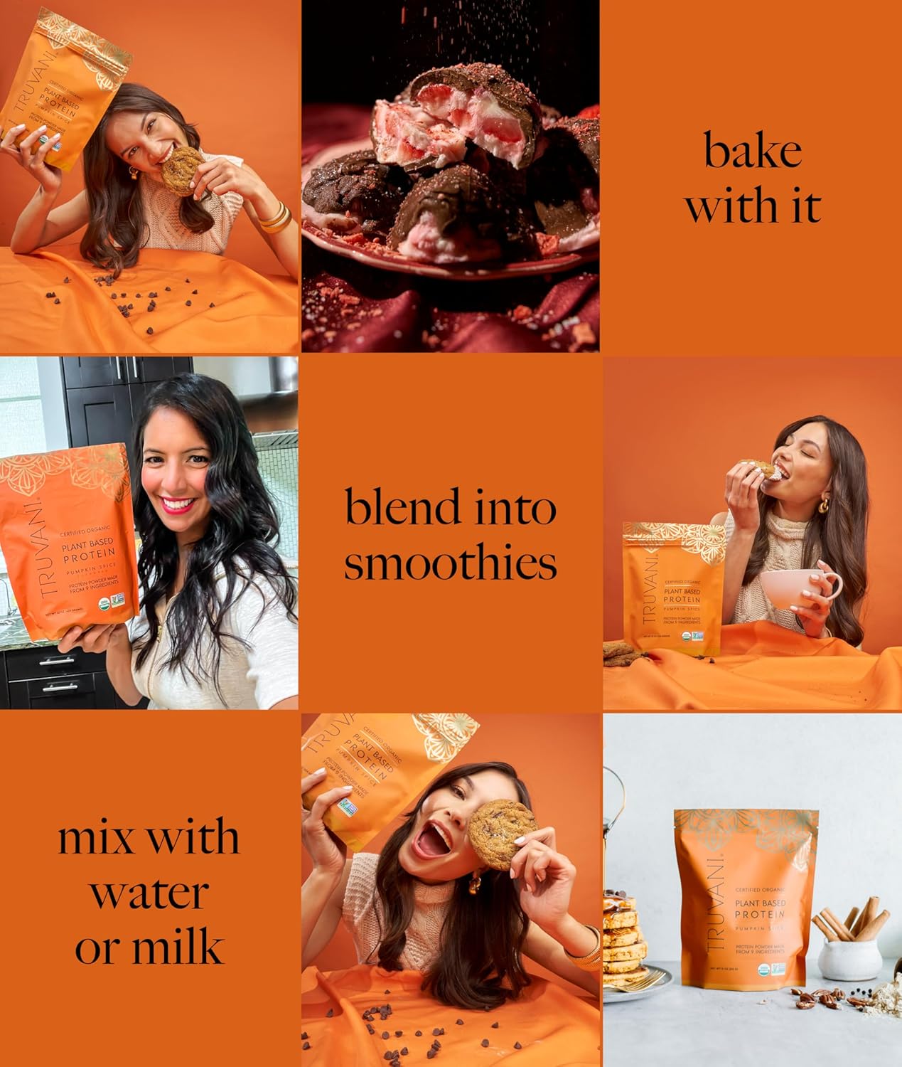 Truvani Vegan Pea Protein Powder | Pumpkin Spice | 20g Organic Plant Based Protein | 10 Servings | Keto | Gluten & Dairy Free | Low Carb | No Added Sugar