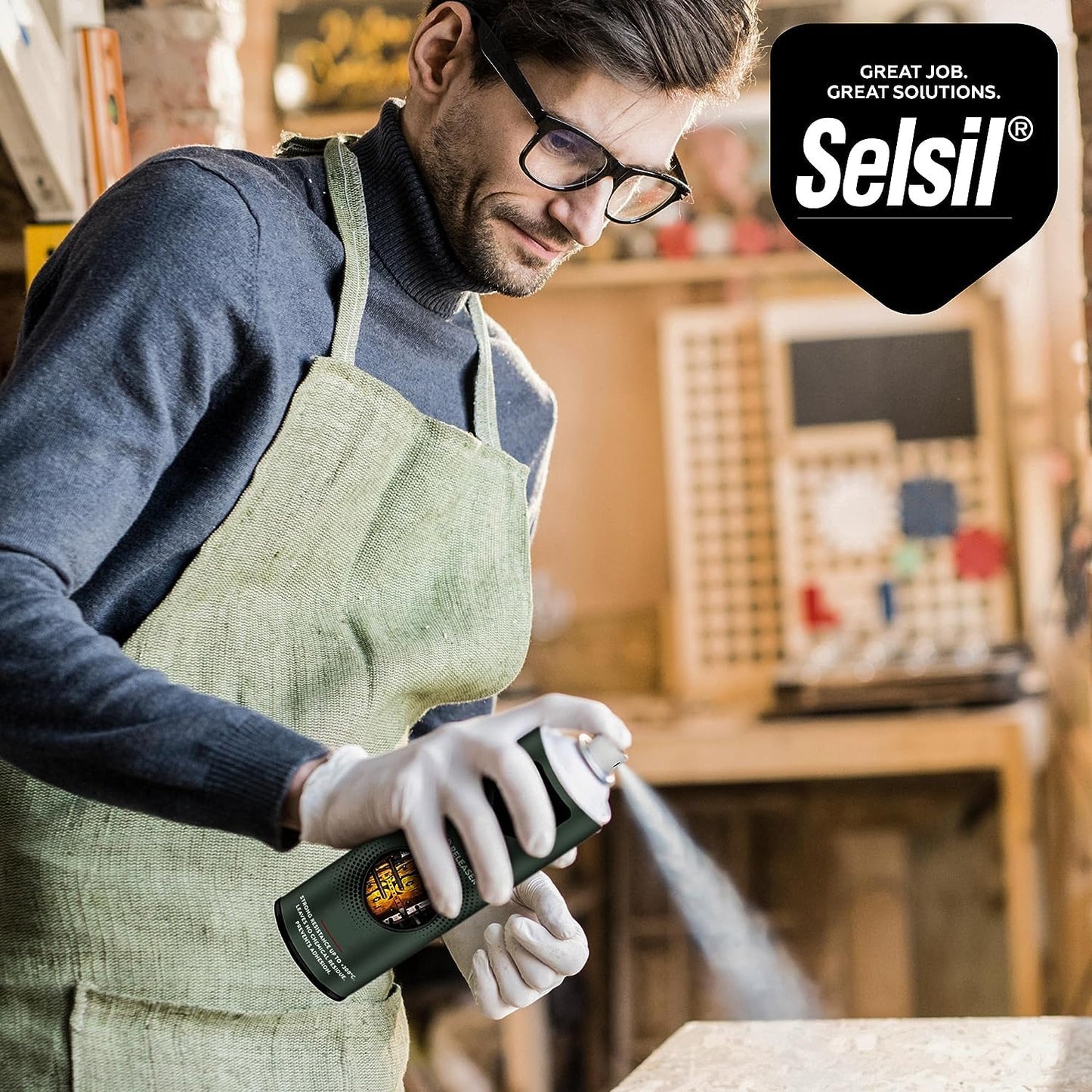 SELSIL Silicone Mold Release Aerosol Spray (2 x 13.5 fl oz) Professional Resin Mold Releaser, Non-Stick, Fast-Drying & Easy Mold Removal, (Pack of 2)