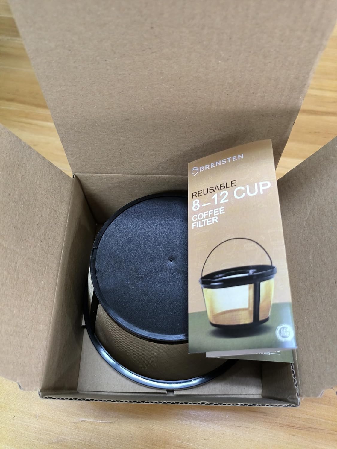 8-12 Cup Reusable Filter Basket With Closed Bottom Fits MrCoffee Coffee Maker and Brewer - Permanent Filter Replacement for Mr Coffee Gold Basket-Style Filters 1-Pack