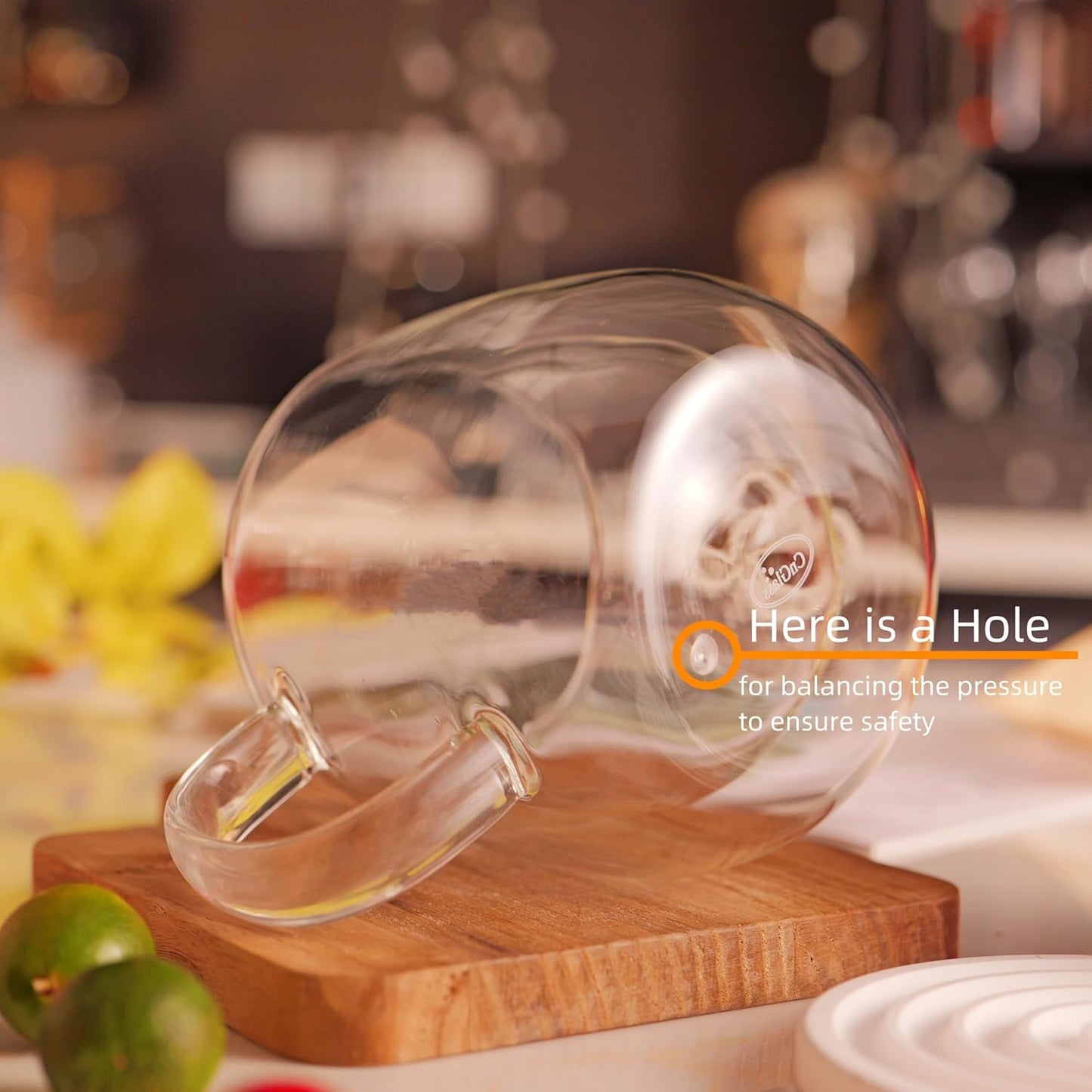 CNGLASS 12oz Double Walled Glass Coffee Mugs(2-pack),Clear Coffee Cups with Handle,Glass Espresso Mugs for Latte,Cappuccino,Tea