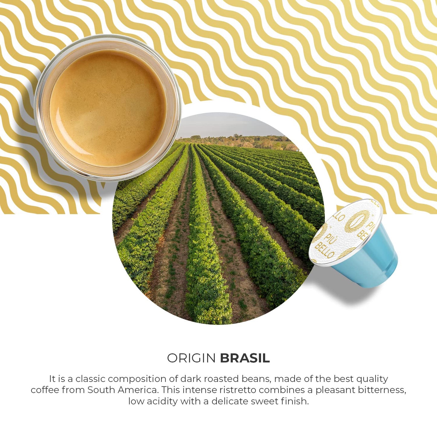 Piu Bello Espresso Coffee Pods for Nespresso Original Machines – Variety Pack – Compatible Capsules with 3 Intense Flavors – Dark Roast, Low Acidity – Rich & Balanced Taste – Kosher (3-Flavor Multipack, 60 Count)