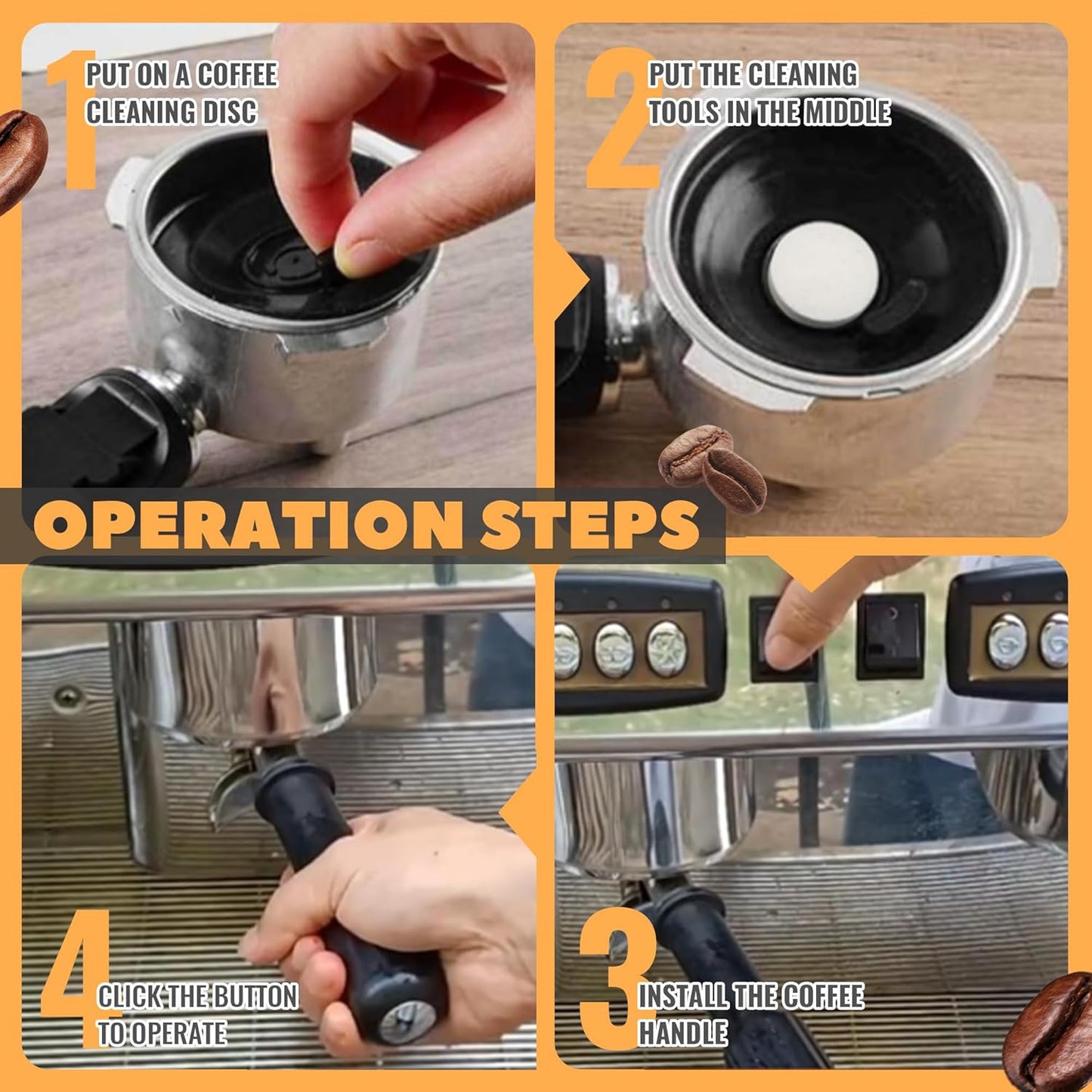 BOGDA Espresso Backflush Cleaning Disc 54mm, 1 Pack Fit For Bre-Ville Cleaning Disc And Bre-Ville Part BES870XL/11.2 Rubber Disks, BES870XL/ BES878BSS/ BES880 etc