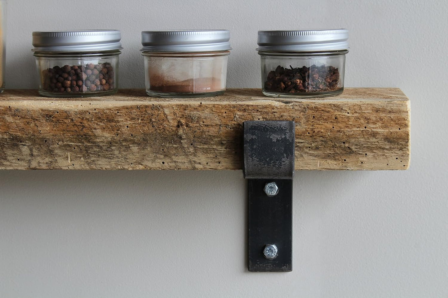 Urban Legacy Accent Shelves | Reclaimed Barn Plank | Set of 2 with Full Brackets (Natural, 30" x 4.5" x 2")