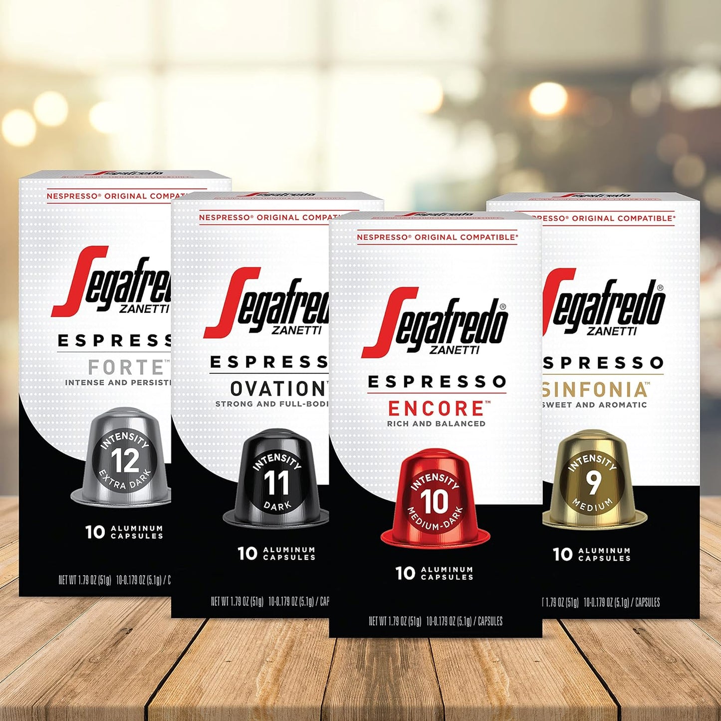 Segafredo Zanetti Espresso Capsules, Variety Pack, Compatible with Nespresso Original Machines, 40 Count Aluminum Pods (Pack of 1)