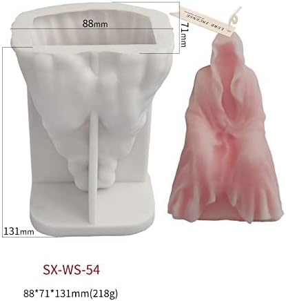 Skull Head Halloween Candle Molds - Skull Shape Silicone Mold for Candles, Resin, Chocolate - DIY Aromatherapy Decoration