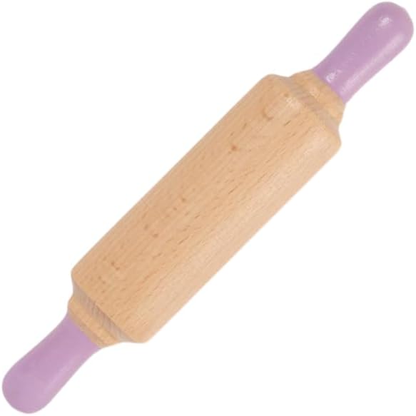 Wooden Play Dough Roller for Kids | Rolling Pin for Playdough & Clay, Safe Natural Art Supplies for Toddlers and Preschool Kids (Lilac)