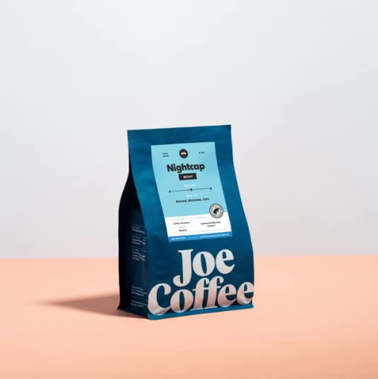 Joe Coffee Company - Nightcap Decaffeinated Whole Bean Specialty Coffee, 12 oz Bag | NYC Roaster, Rainforest Alliance Certified, Kosher, Climate-Friendly