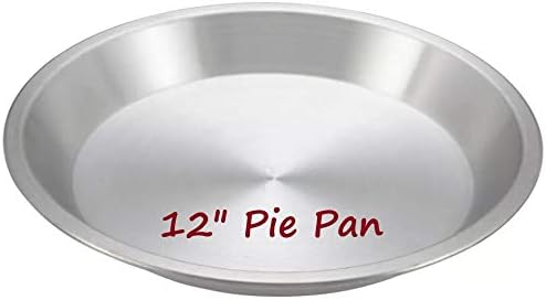 AME D'ESSENCE (1PC-12) Aluminum Pie Pan Commercial Grade Round Pie Plate Size 12" x 1mm Thick