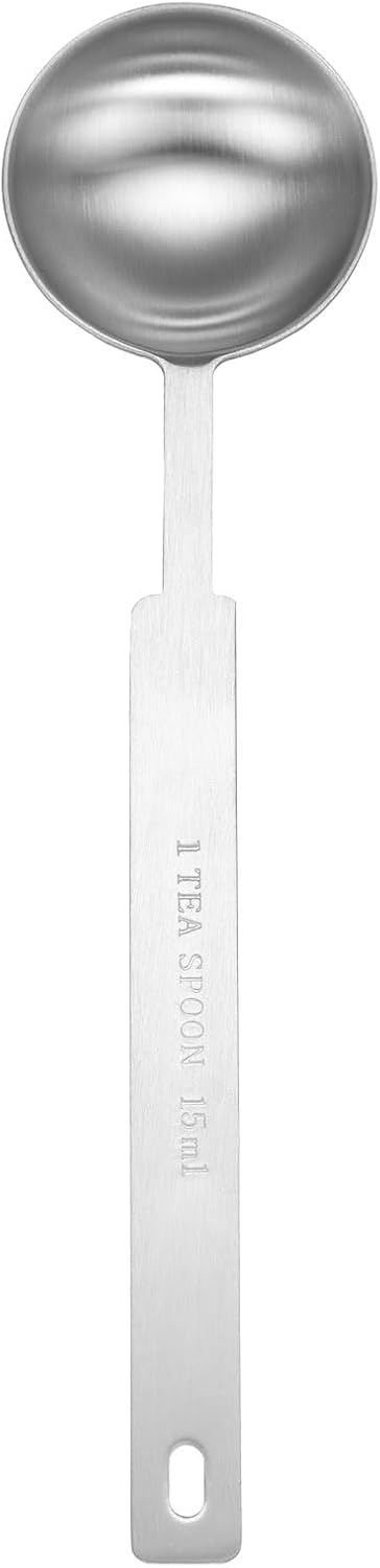 HARFINGTON Single Measuring Spoon 3tsp (1tbsp, 15ml) Teaspoon/Tablespoon 430 Stainless Steel Single Tiny Square Bowl Measuring Spoon Long Handle Measure Scoop