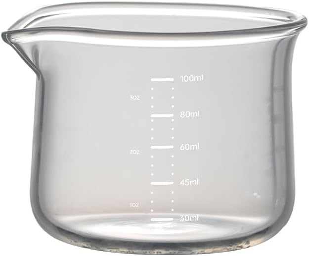 Espresso Cups, 100ML/3OZ Espresso Cups, Espresso Shot Glasses with V-Shaped Mouth, Clear Accessories, Milk Frothing Pitcher (1pcs)