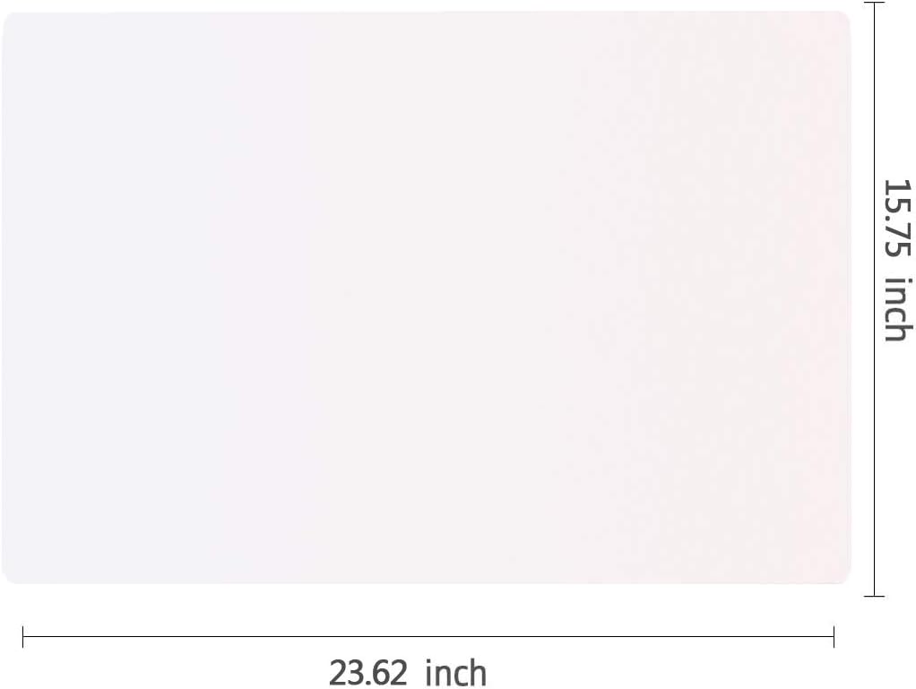 Extra Large Mulitpurpose Silicone Placemat,Countertop Protector, Kitchen Counter Mat, Table Mat, Heat Resistant, Washable, Non Slip ...… (Translucent -2PCS, 23.6X 15.8inch)